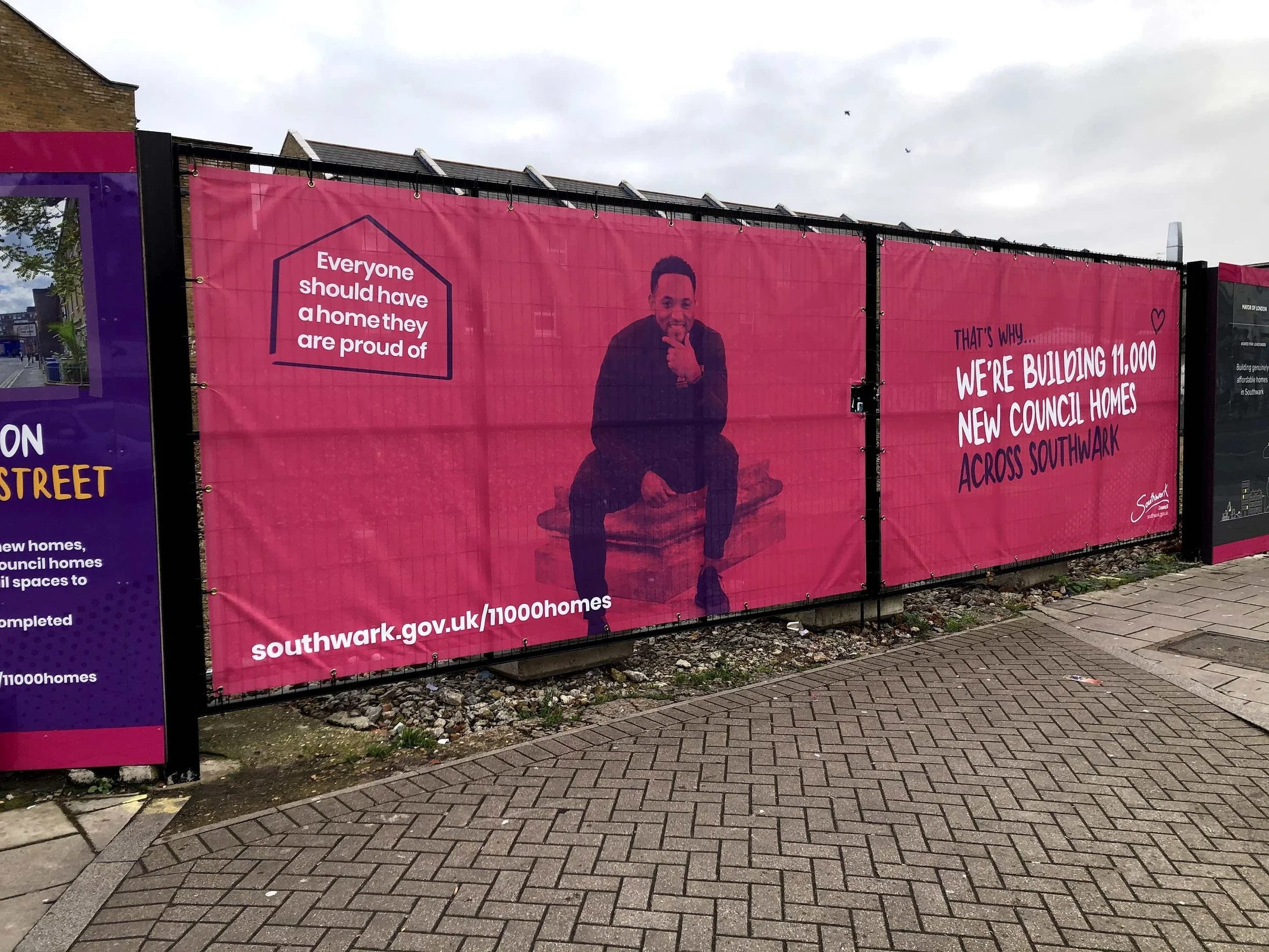 Southwark Mesh Banner Printed Site Hoarding.webp