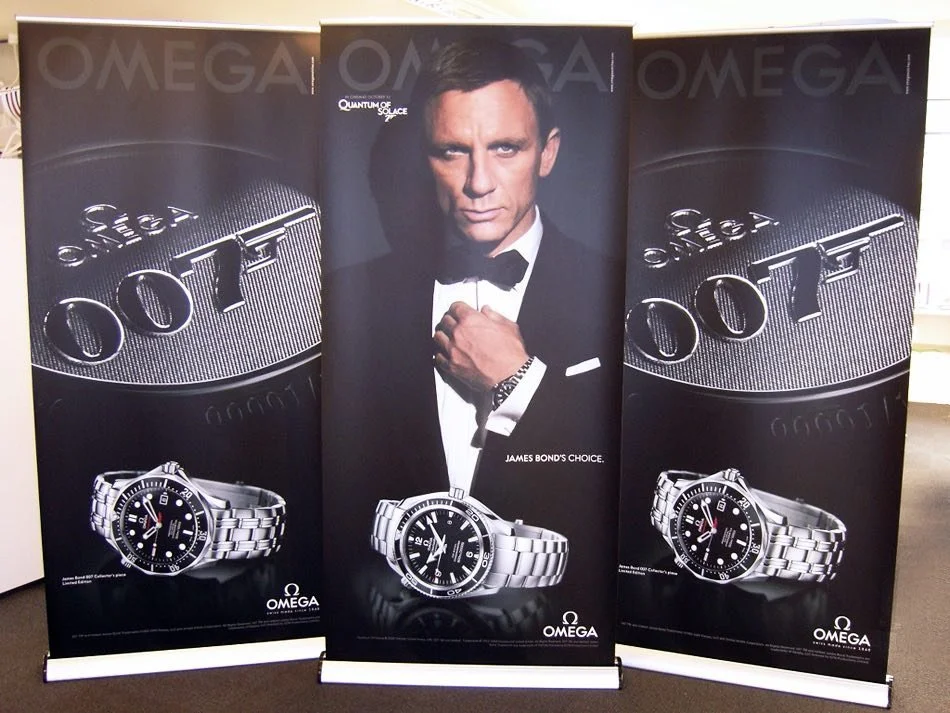 Omega 007 James Bond Watch Pop-Up Banners.webp