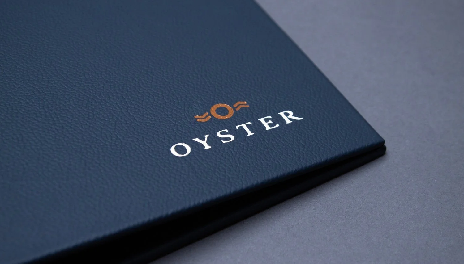 Oyster Boats book Cover Blue Leather.webp