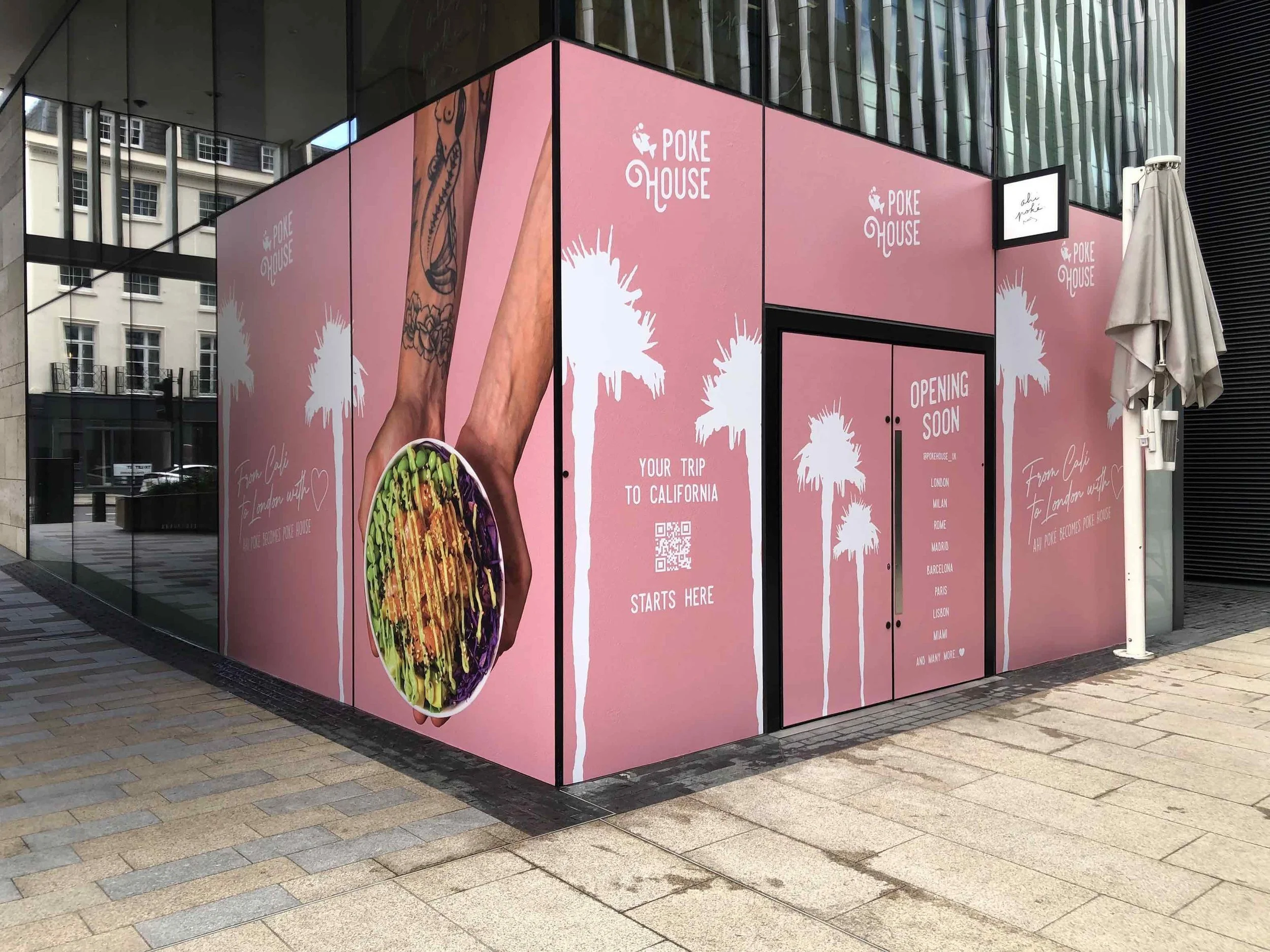 Poke House Retail Site Hoarding and Branding.webp