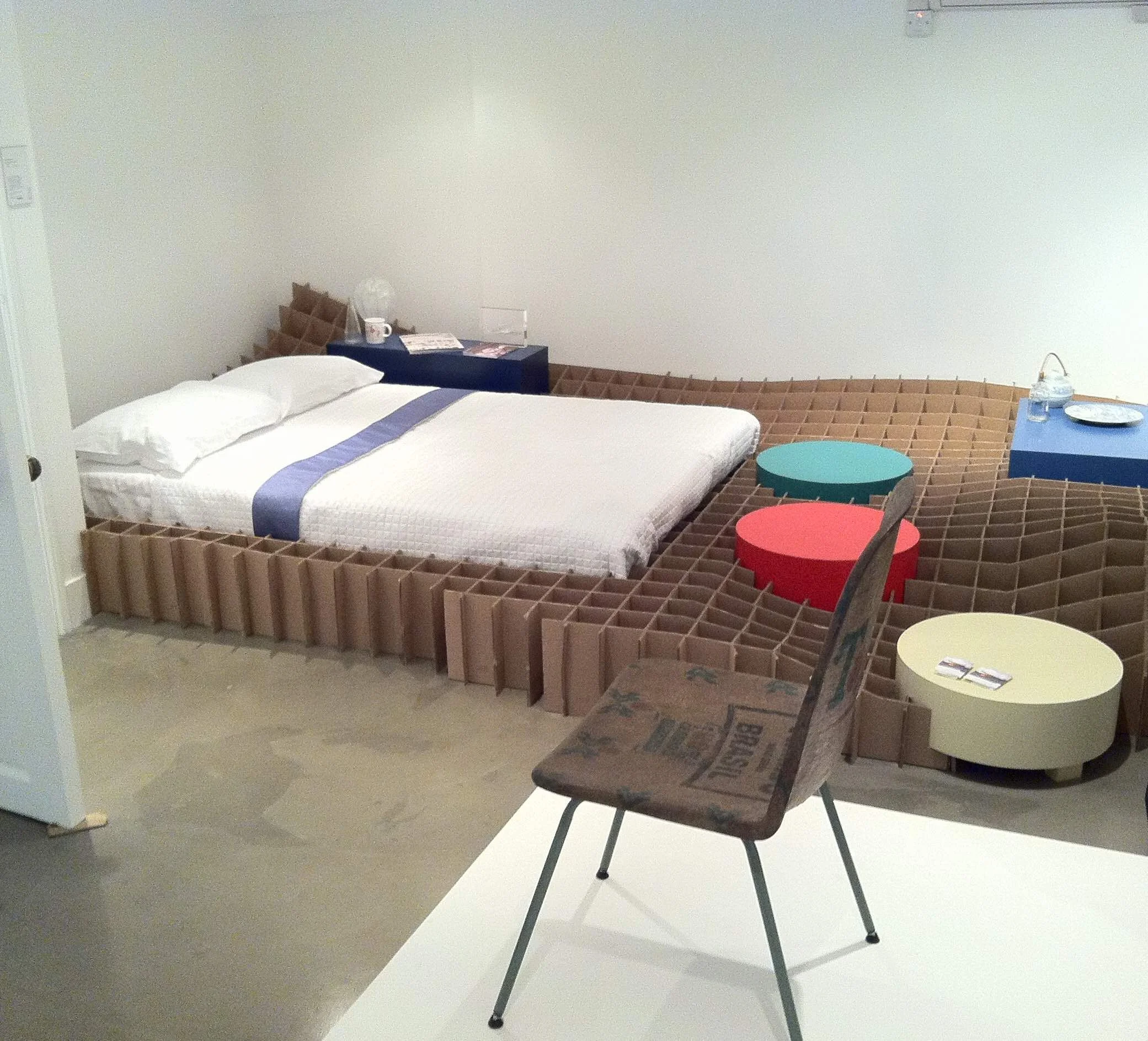 Engineered Cardboard Bed for Art Display.webp