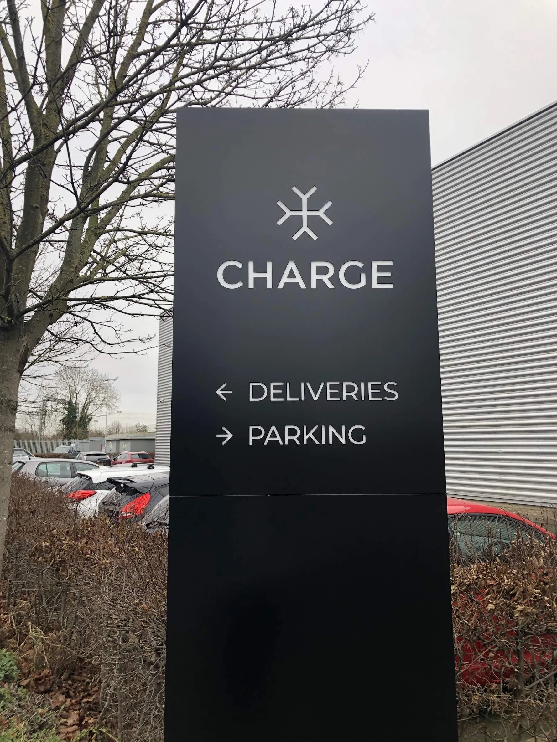 Charge Cars Wayfinding Signage.webp