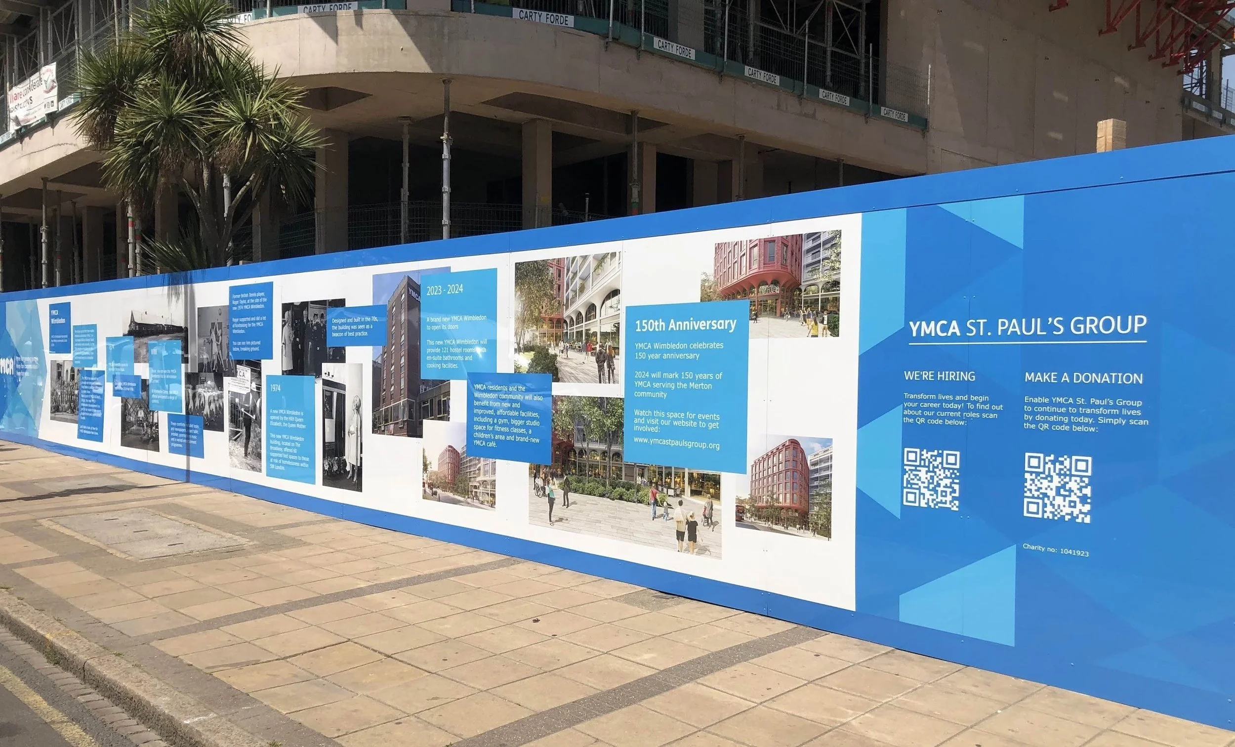 YMCA Printed Site Hoarding.webp