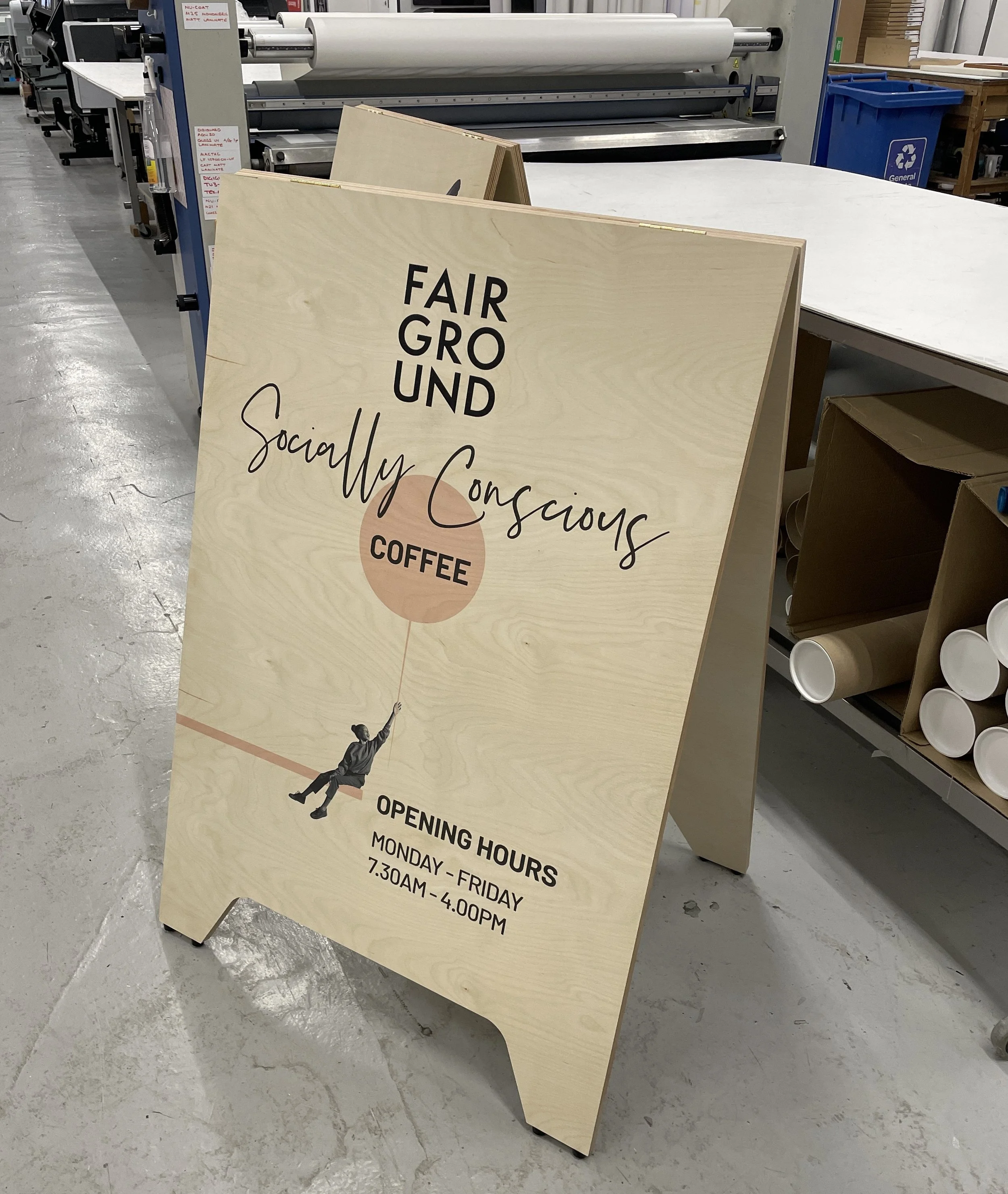 Fair Ground Coffee A Frame Printing on Wood - 3.JPG