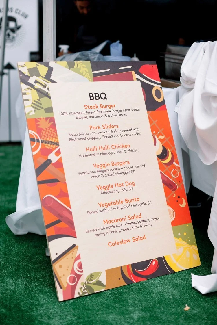 Menu Stand Printed on Wood - 1.webp