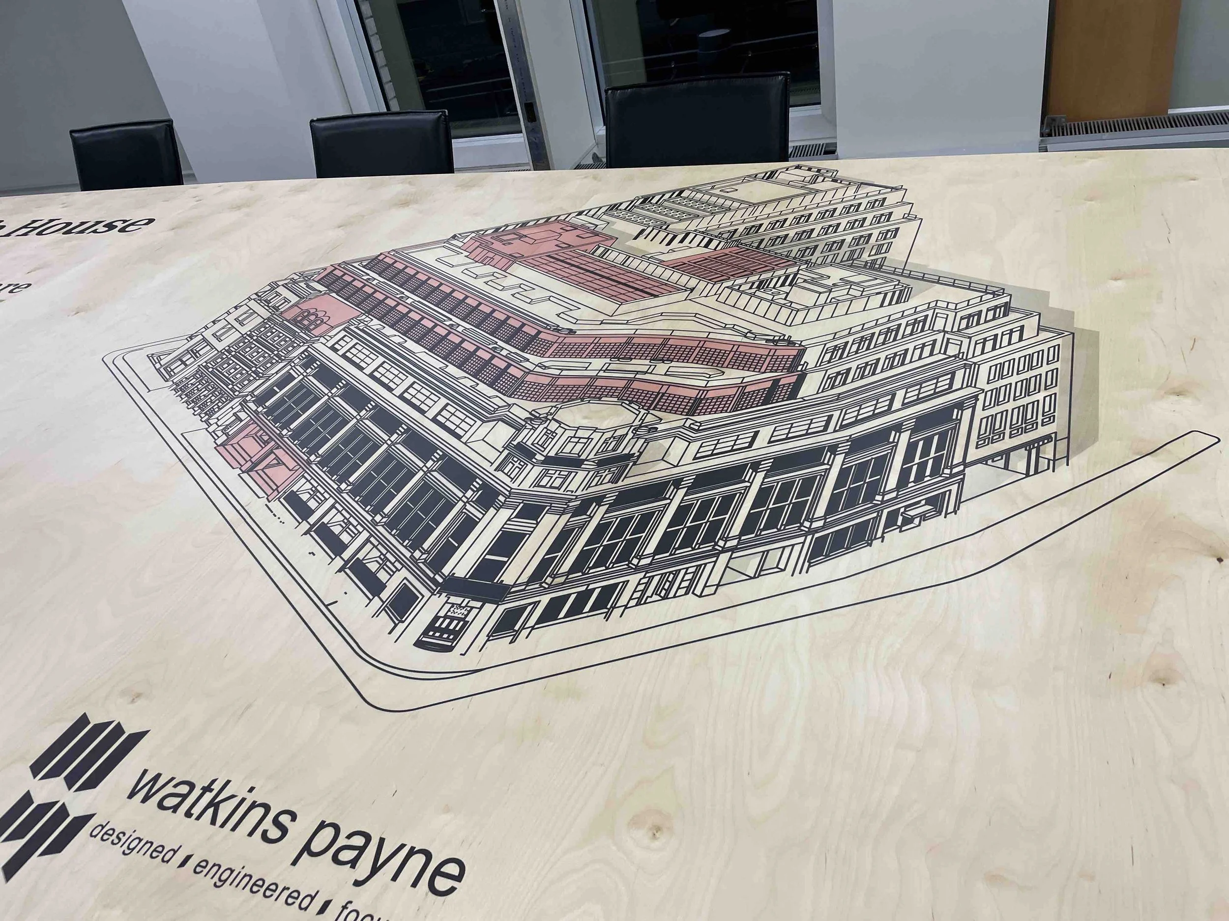 Watkins Payne Printed Plywood Table - 1.webp