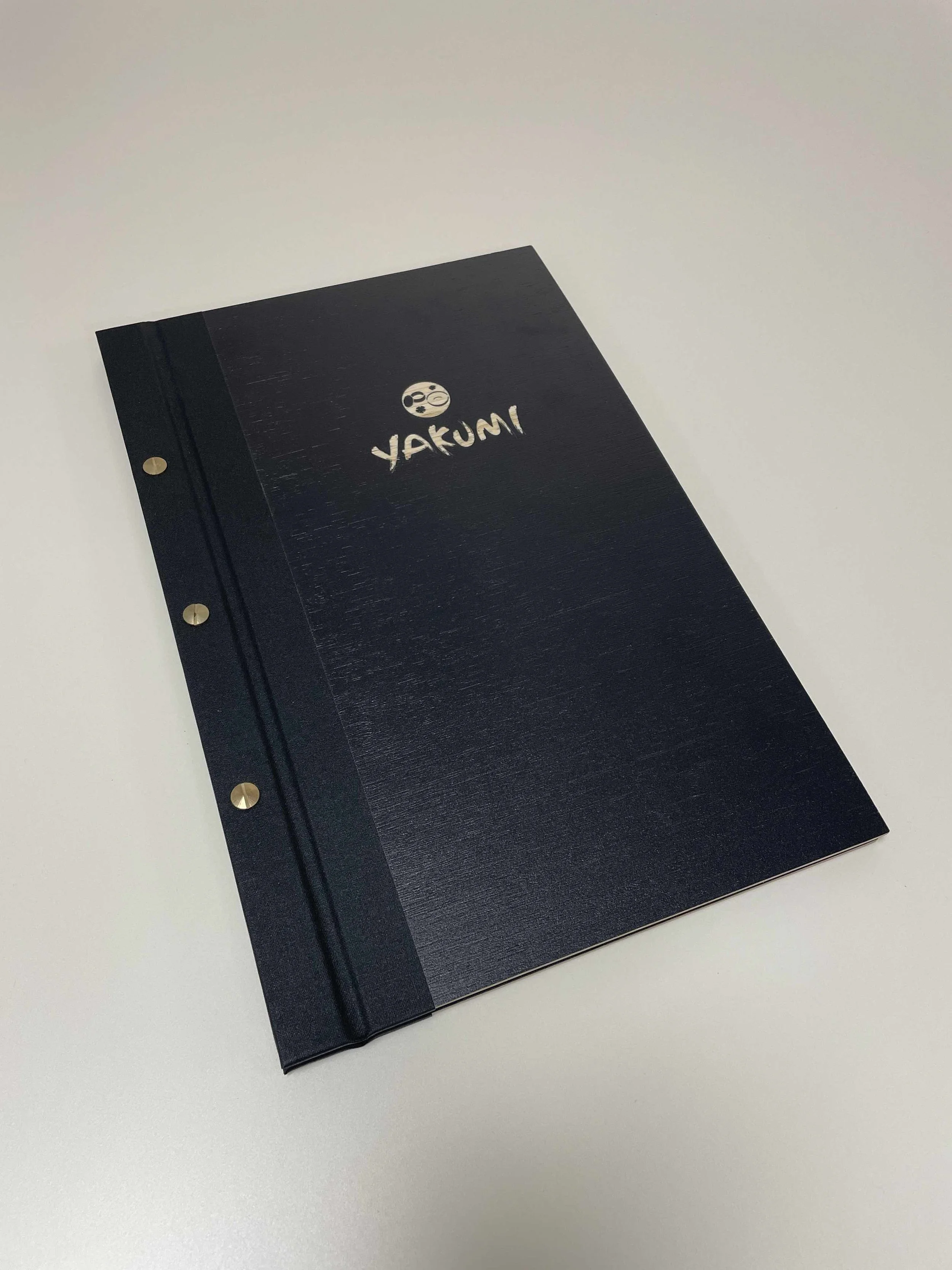 Yakumi  Screw Post Restaurant Menu Covers Bamboo .webp