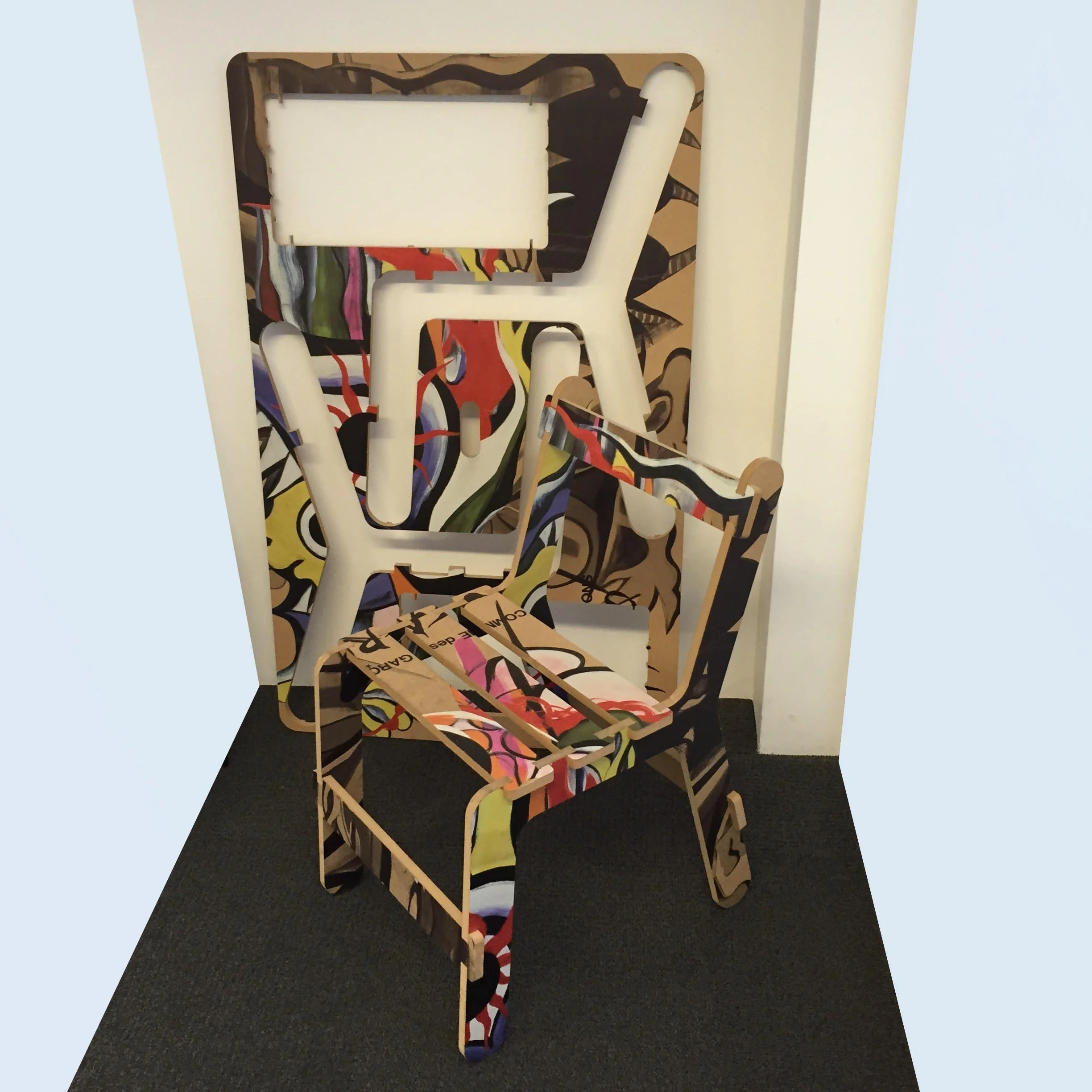 Wooden Printed and Cut Bespoke Designer Chair - 1.webp