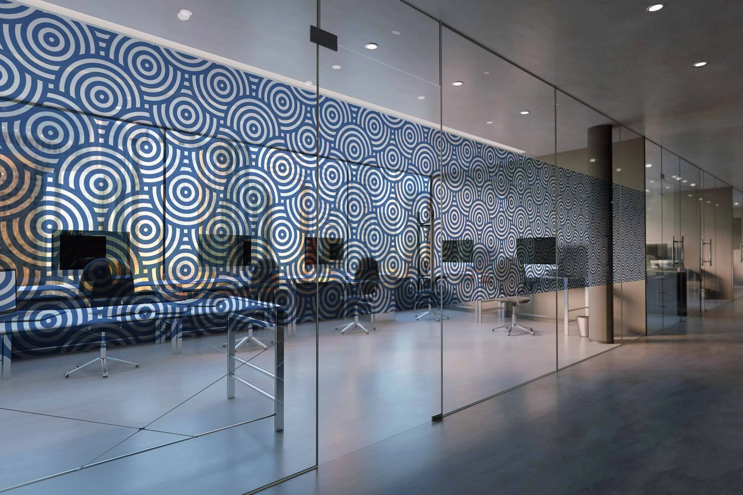 Window Graphics Blue Circular Pattern.webp