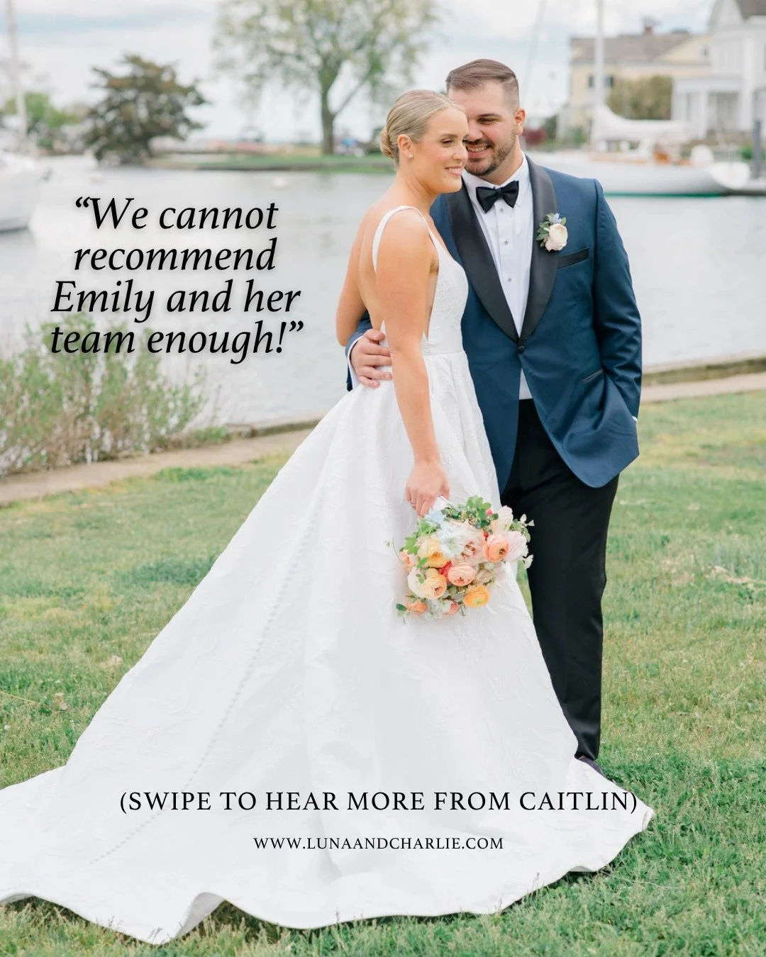 Love notes like these make my heart so happy...⁠
⁠
With Caitlin and Kyle, we translated their vision into a calm, well-orchestrated celebration, managing vendors, timelines, and the inevitable plot twists so they could be fully present.⁠
⁠
Hearing th
