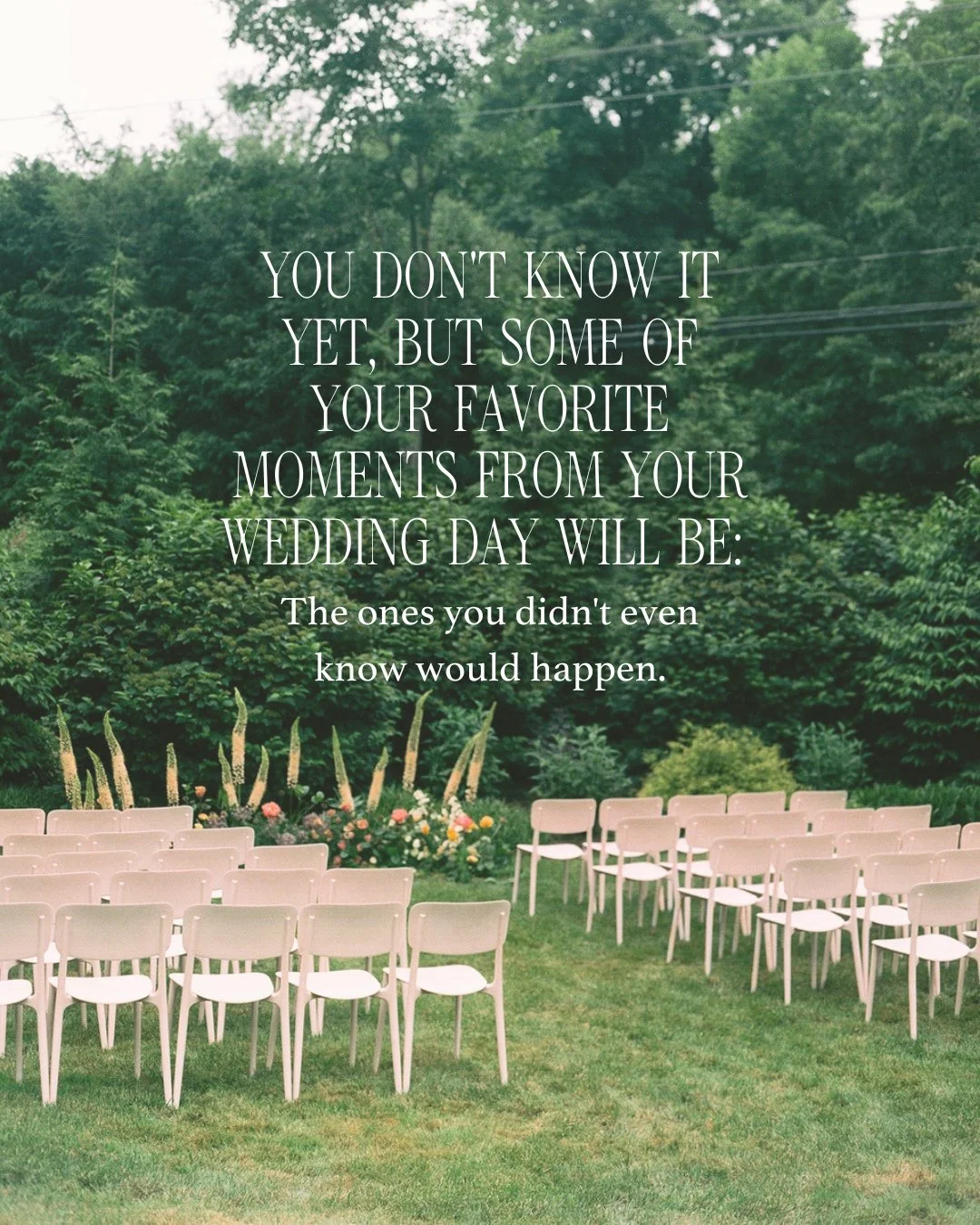 We hear this from couples all the time after their wedding day. The favorite moments? They're never the ones you spent months planning.⁠
⁠
The magic happens in the unplanned moments, the genuine reactions, the surprises you couldn't have orchestrated