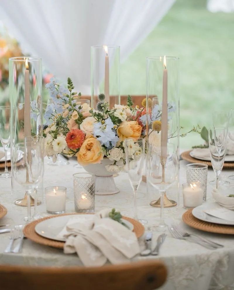 Excuse me, but are we in Connecticut or are we at Pemberley?⁠
⁠
This garden wedding was designed to feel like a world of its own &mdash; soft florals, candlelight, and the kind of atmosphere that makes guests forget there&rsquo;s a real world outside
