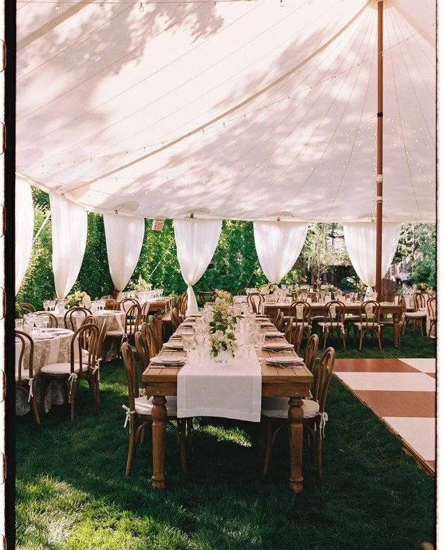 Q: Do I still need a planner if we're having a backyard celebration?⁠
Short answer: The tent isn't going to get there itself. 😅⁠
⁠
Long answer: The tent, the caterer, the florist, the linens, the dance floor, the lighting, the restrooms, the parking