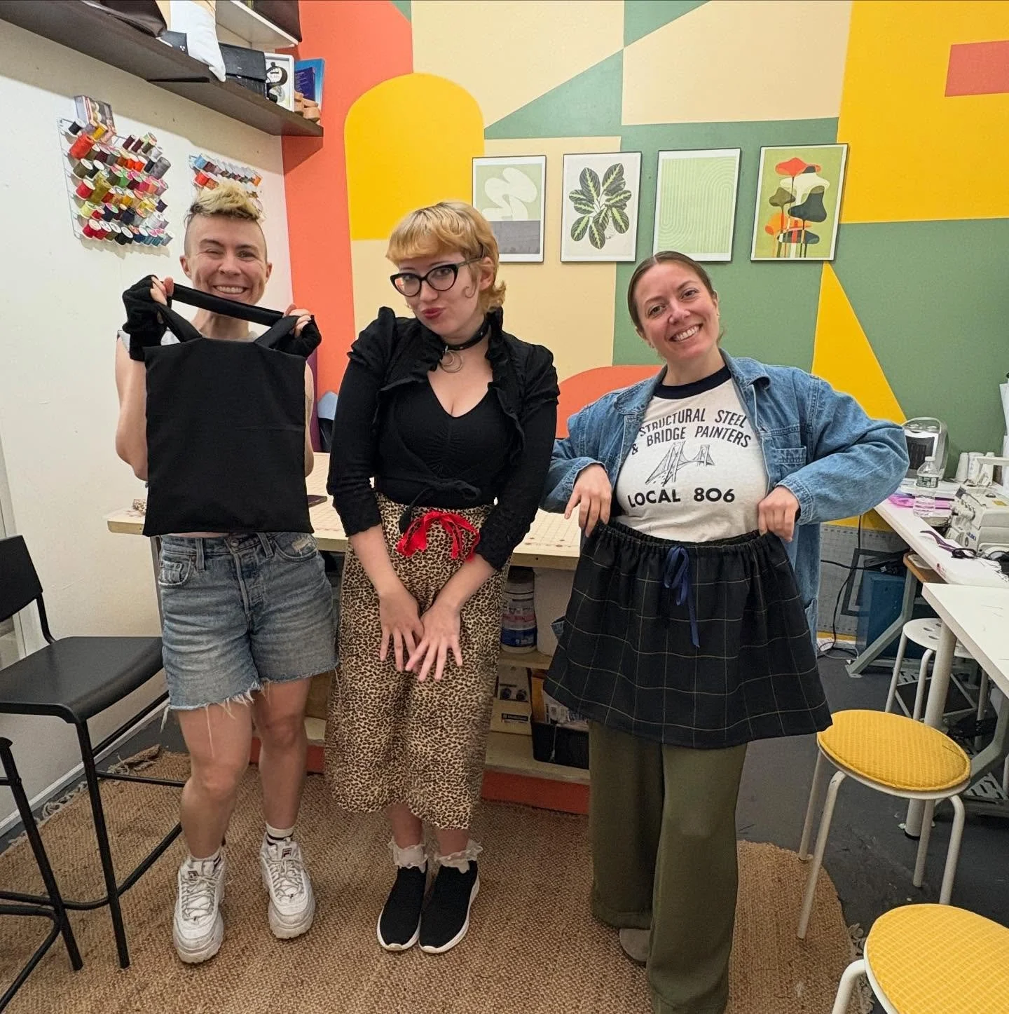 Skirts and tote bags from this past weekend! More beginner classes posted to the website!