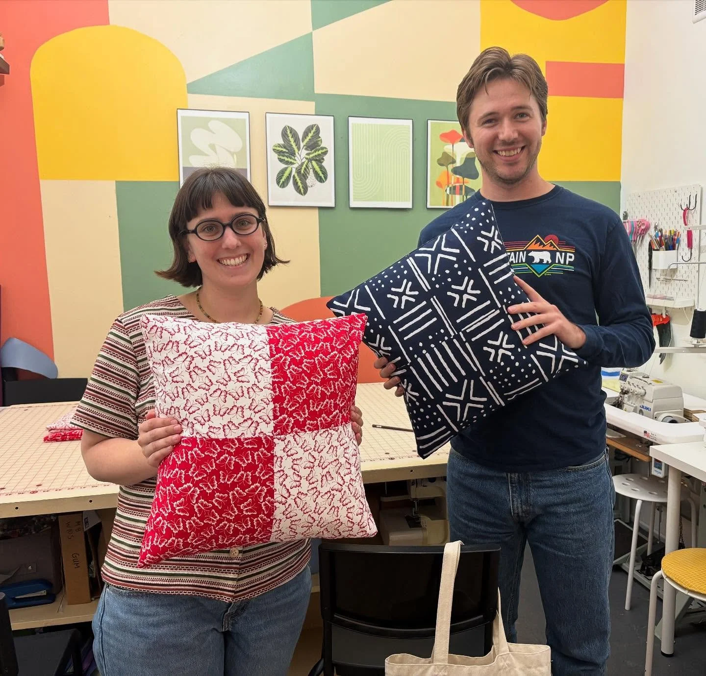 Pillows from today&rsquo;s beginner class! Start your sewing journey at Five B. Studio. Link for registration in bio

#BushwickCreatives #BushwickEvents #BrooklynMakers #SewingInBrooklyn #BushwickStyle #BrooklynWorkshops #MadeInBushwick #BeginnerSewi