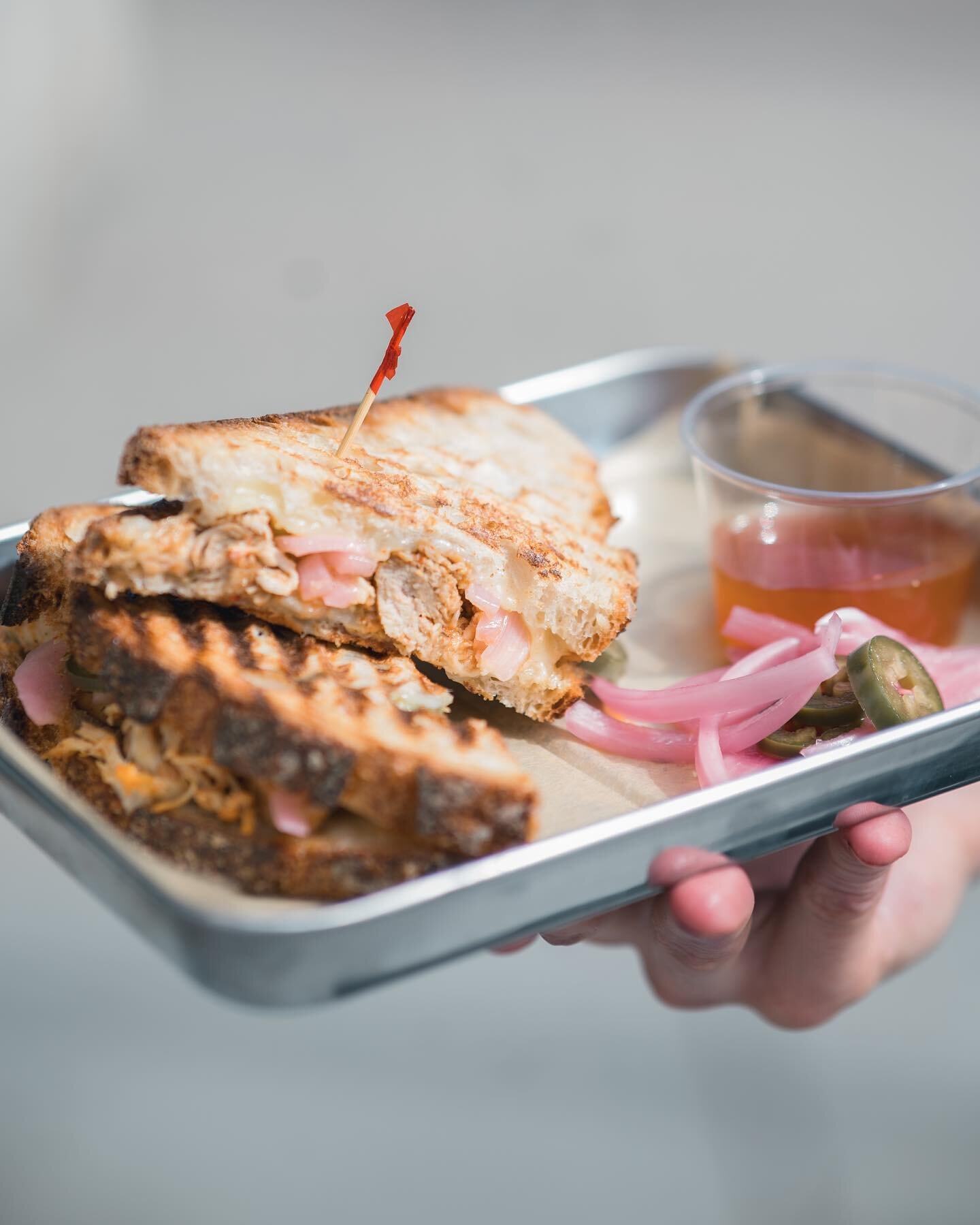 NEW SPECIAL: Hot Honey Chicken Melt 😍 

Try our new limited time sandwich today! Tender red pepper pulled chicken with cheddar cheese, pickled jalape&ntilde;o onions, and house made hot honey to finish it off!