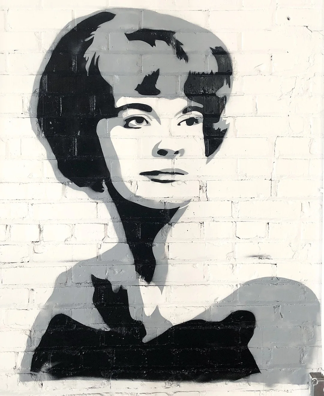 Helen. 3'x4' Stencil on Brick