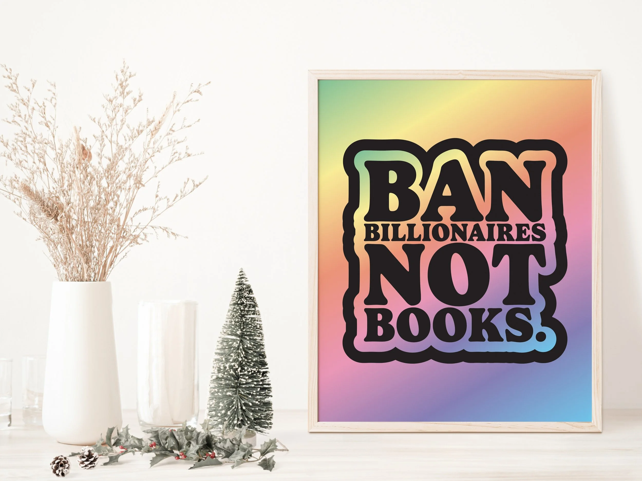 Art Print - Ban Billionaires Not Books