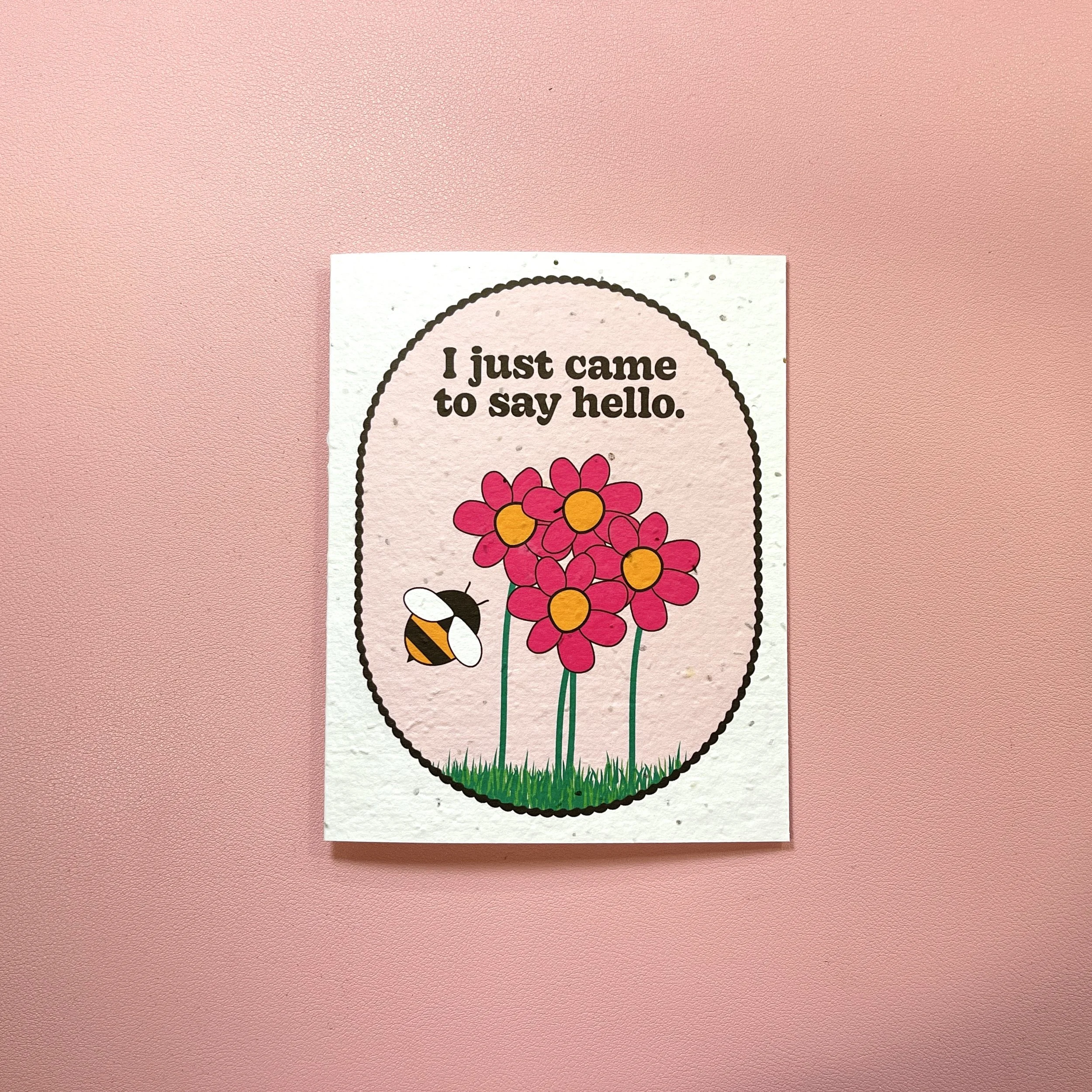 Happy Little Bee - Wildflower Seed Paper Note Card