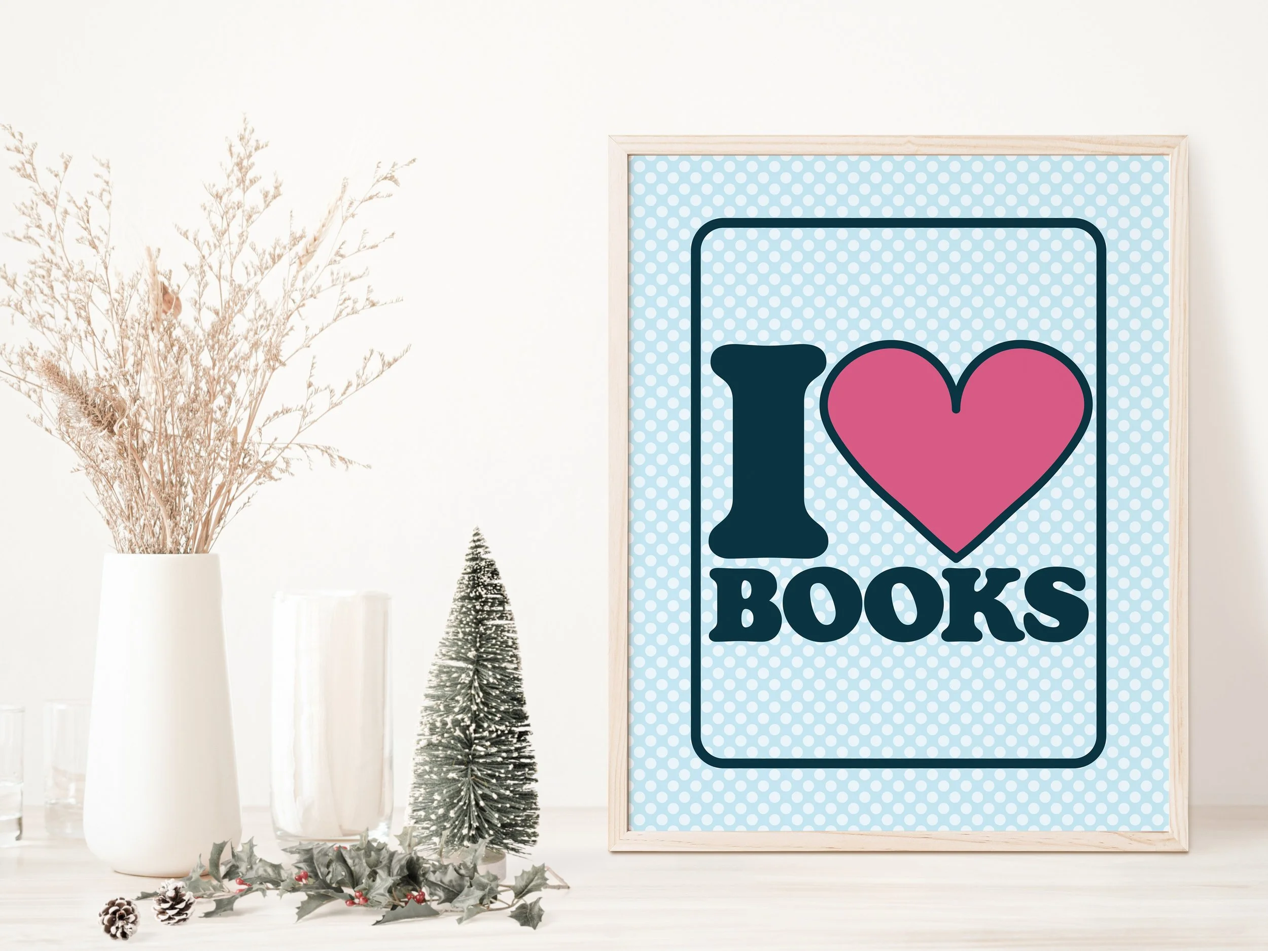 Art Print - I Heart Books