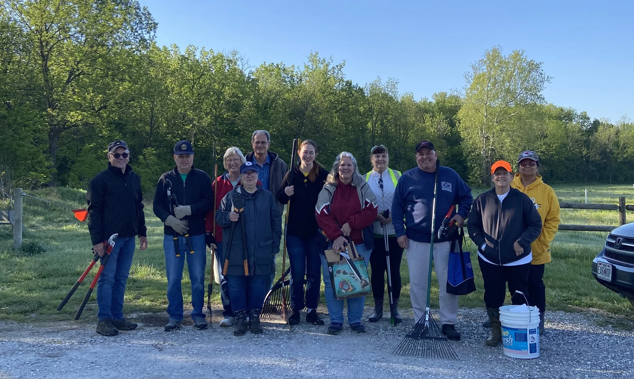 Volunteers Clean Up Hinkson Cemetery at Alspaugh Park, May 2nd