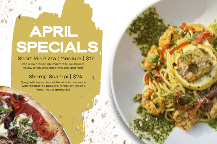 Pizza Man April Sample Menu
