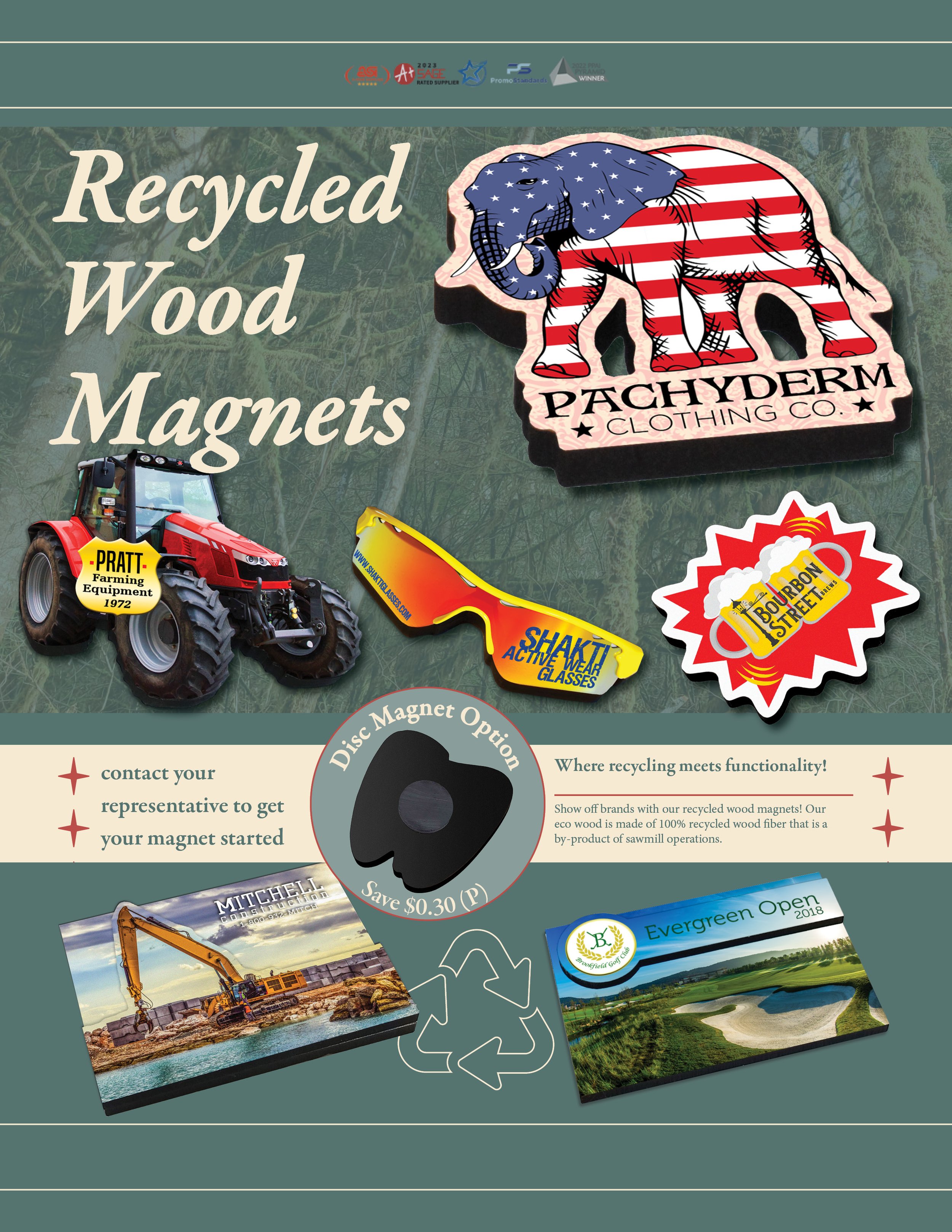 Recycled Wood Magnet Flier 1