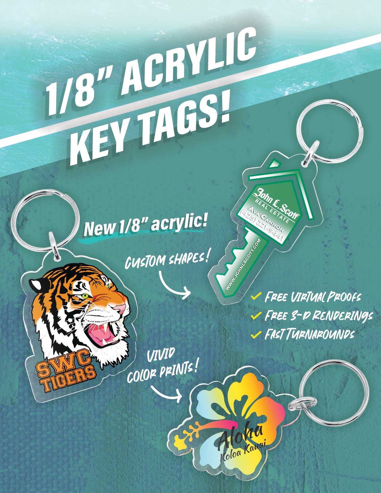 UV Acrylic Key Tag Flier 2