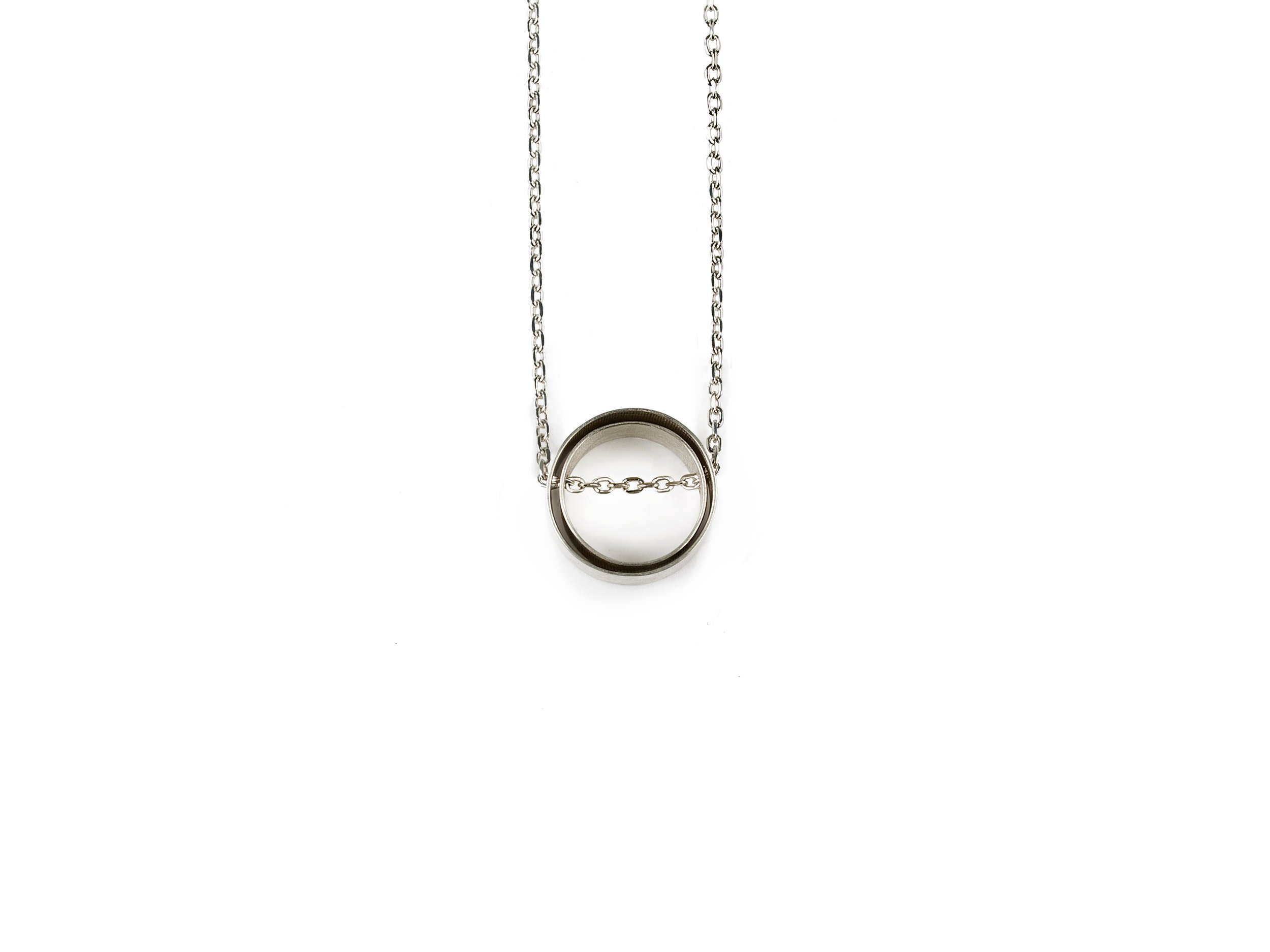 Circle in a Circle Necklace in silver