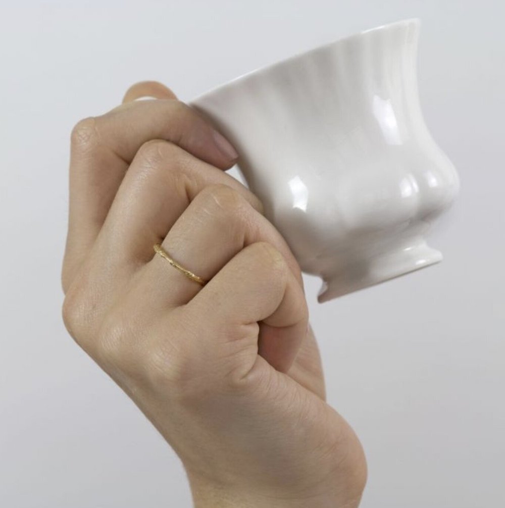 Alex Monroe Willow Twig Ring in solid white gold — The Wearer