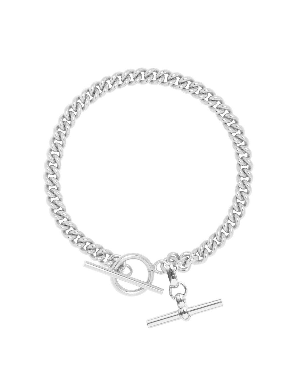The Everyday One -  Silver Curb Link Bracelet