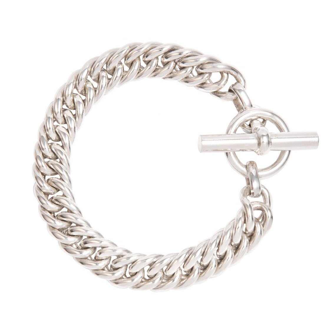 Small Silver Curb Link Bracelet