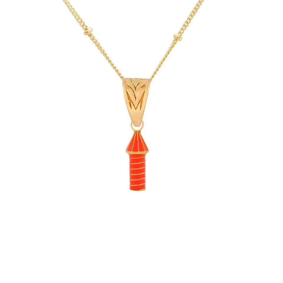 Rocket Enamel Necklace orange 2.jpeg