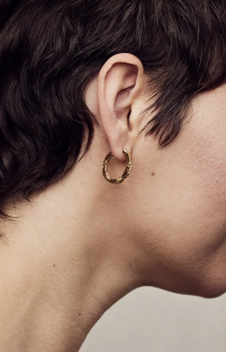 Firework Medium Gold Hoops worn.jpg