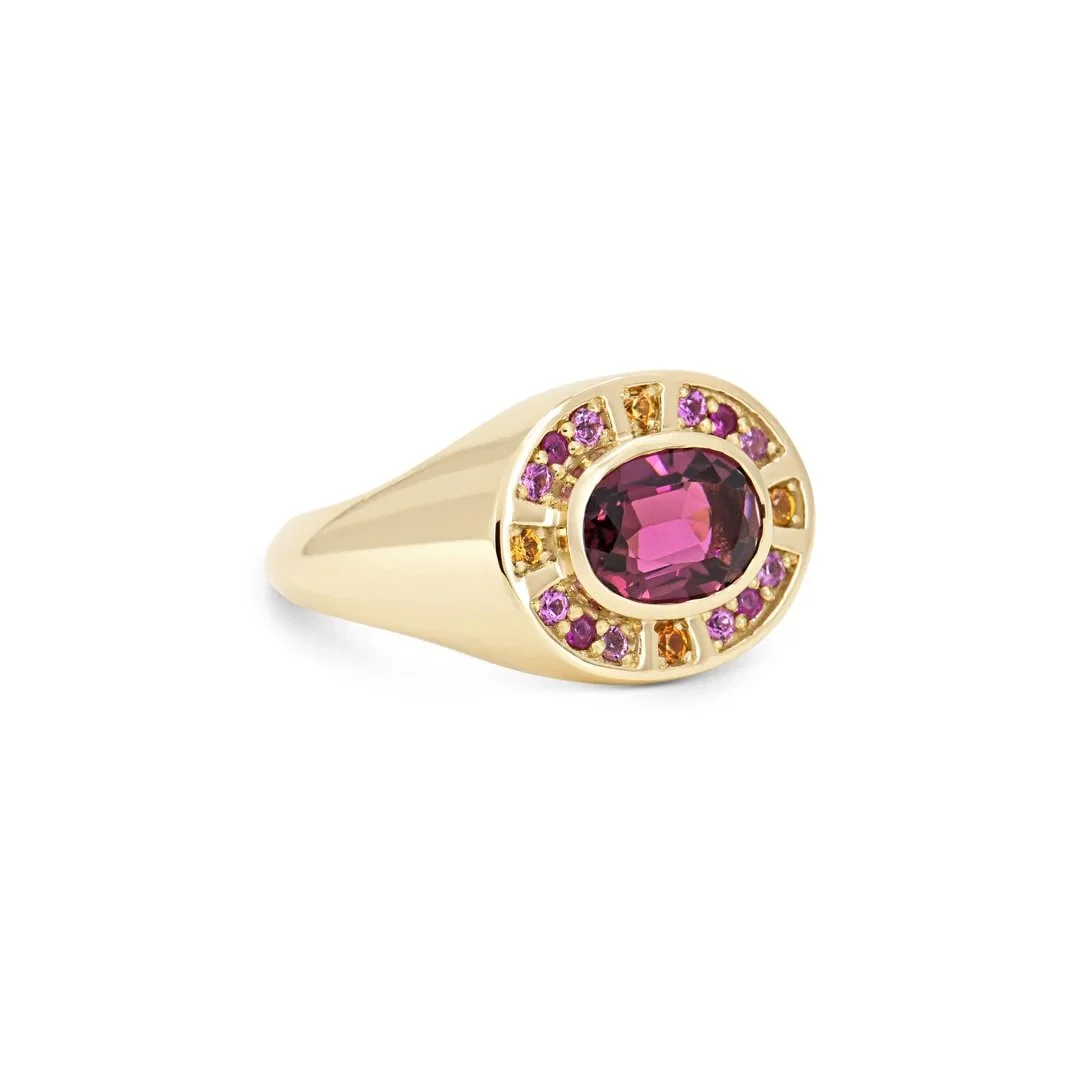 Sunray Sapphire Halo Signet Ring2.jpeg