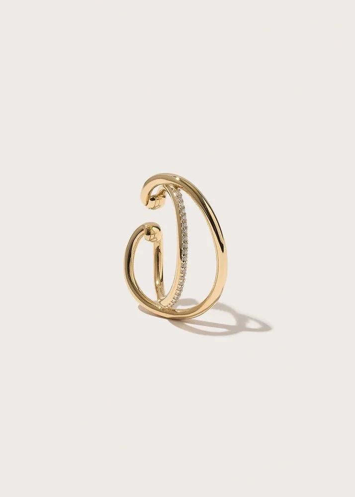 Pavé Dual Curve Ear Cuff