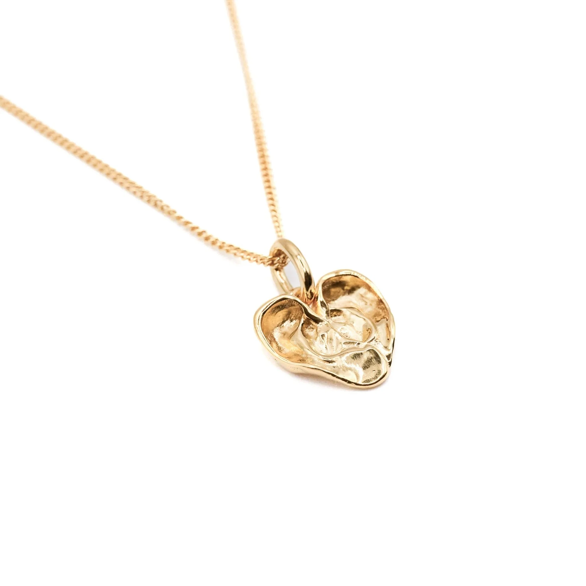 'A Good Listener' Small Gold Heart Necklace.jpeg
