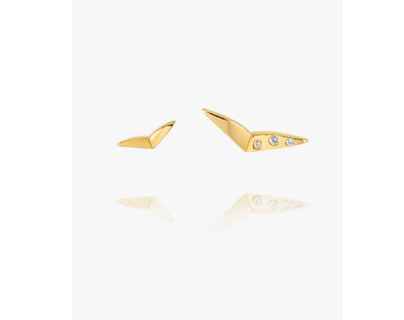 Dreamcatcher Asymmetrical Bird Stud Earrings