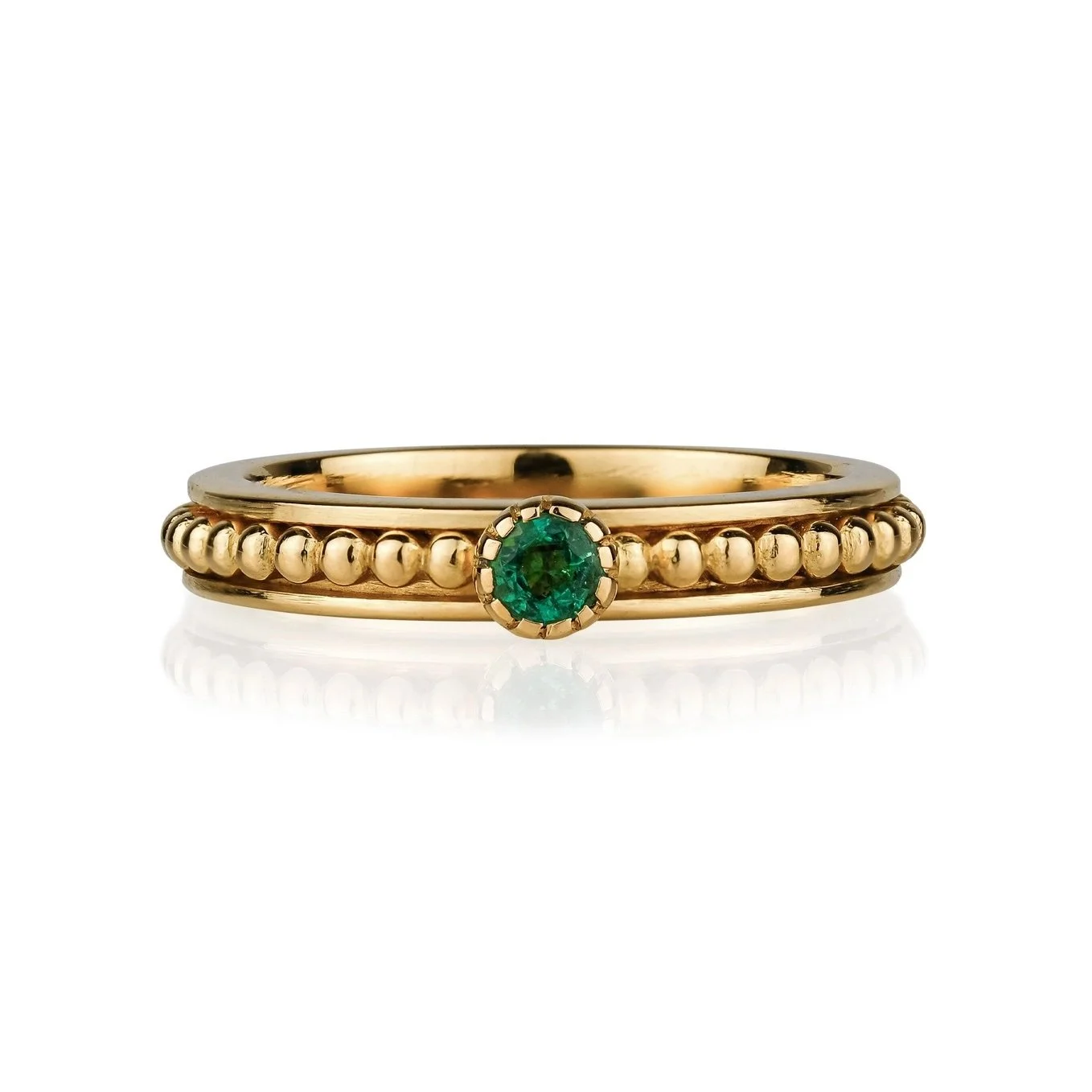 Lalita Spinning Ring Gold with Emerald