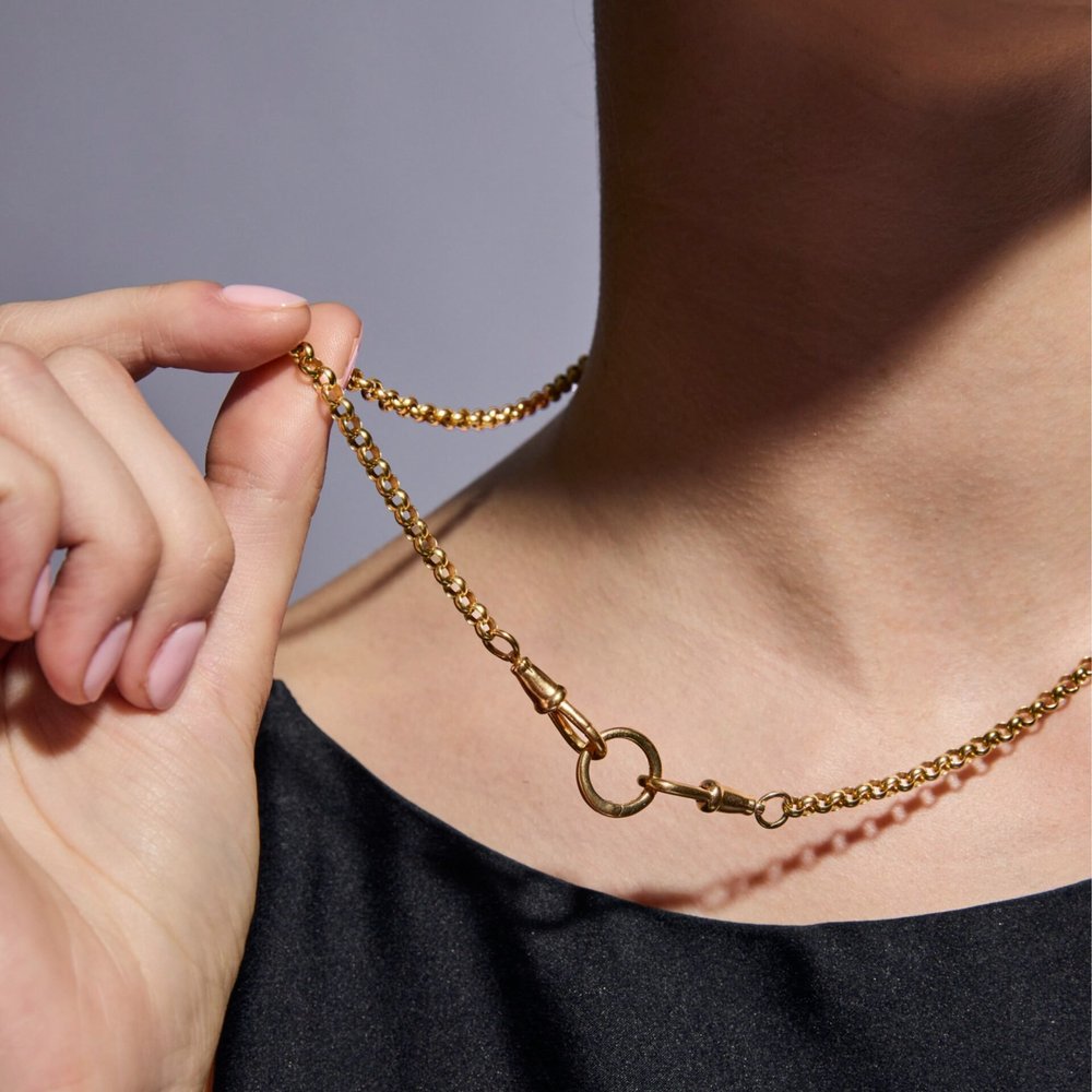 Gold Chunky Belcher Triple Clipt Necklace — The Wearer Londons