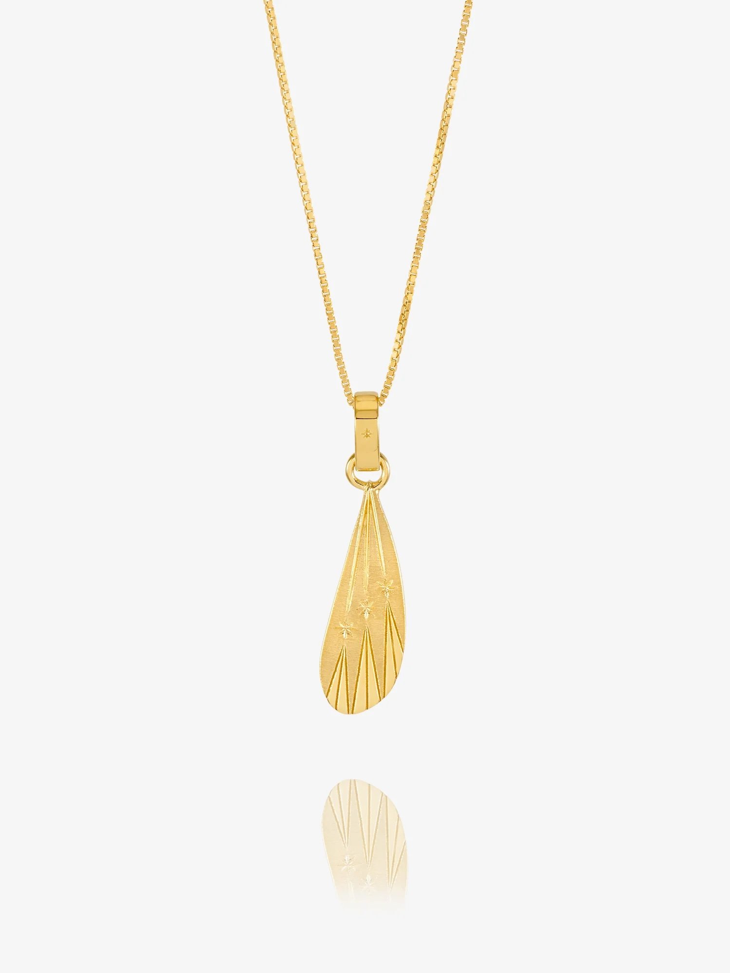 Dreamcatcher Celestial Wing necklace in gold