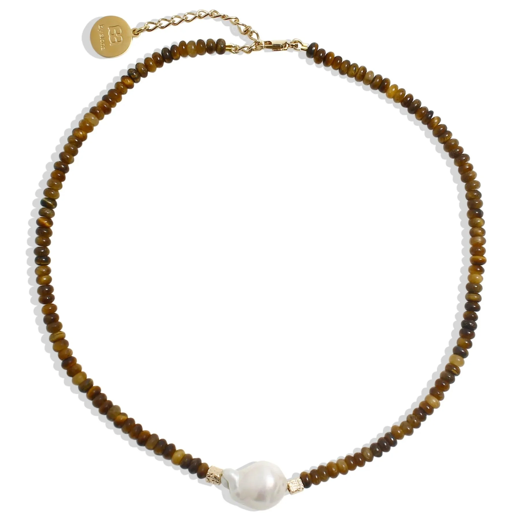 VIVIENNE Necklace - Pearl and Tigers eye.jpeg