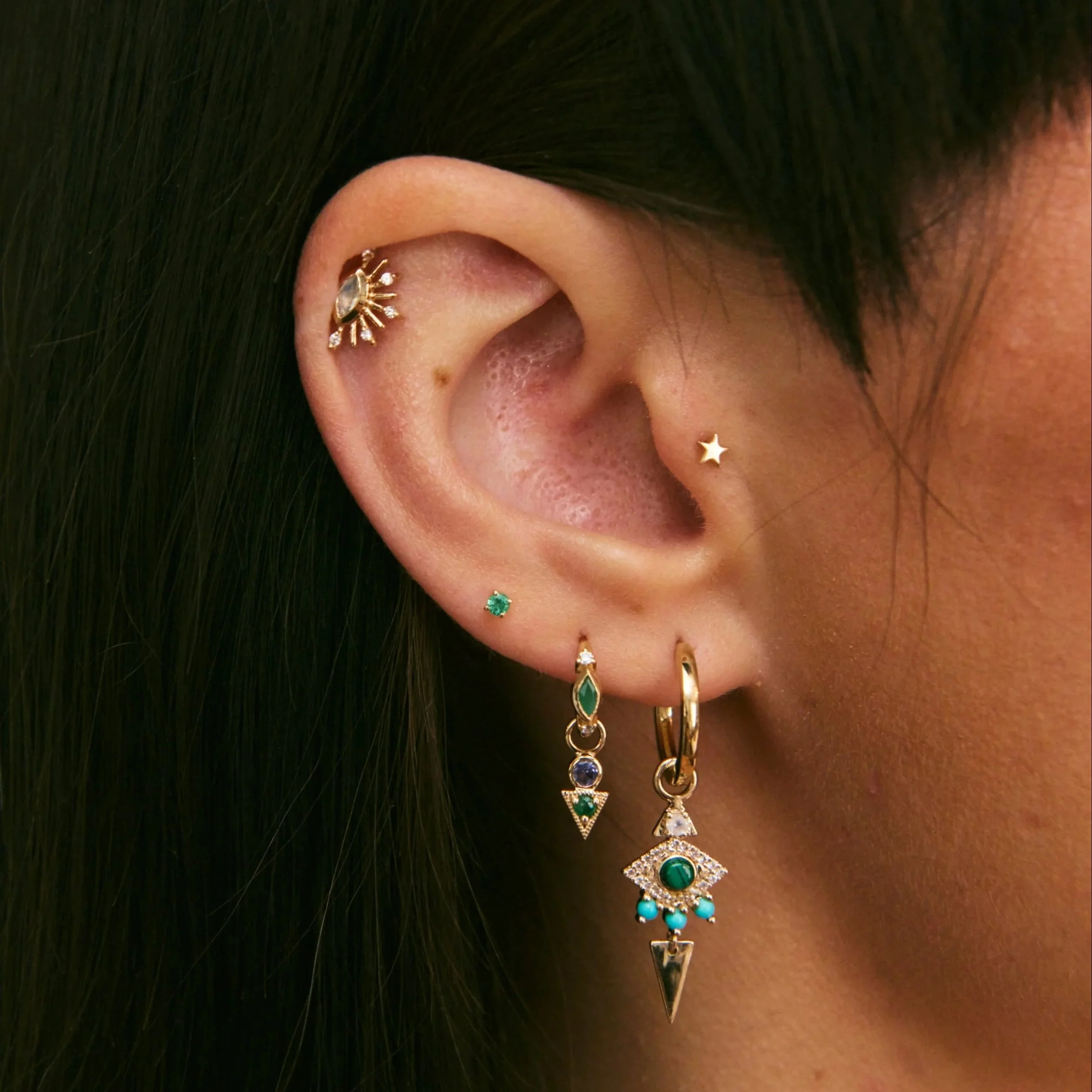 Emerald & Diamond Marquise Huggie Earring.jpeg