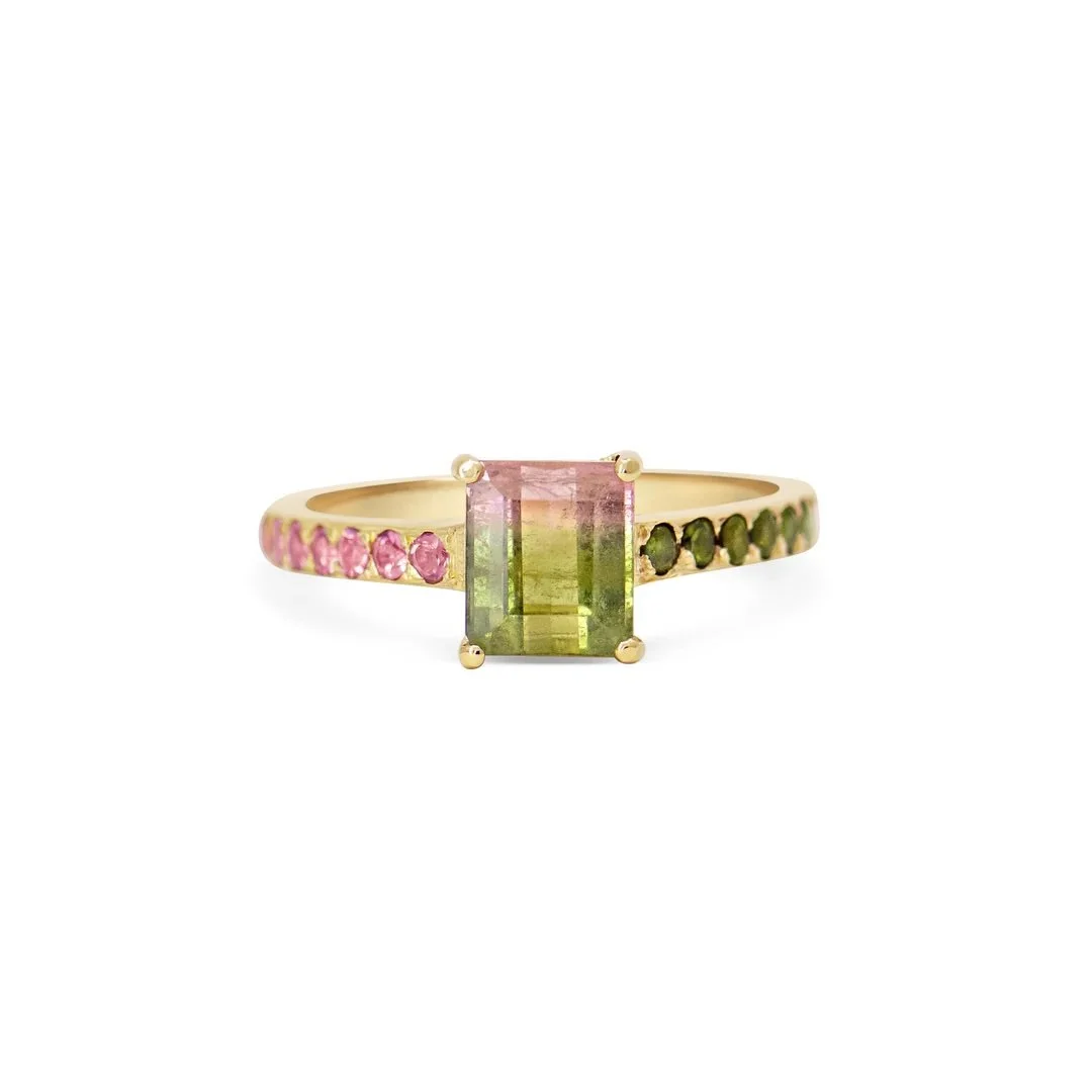 Watermelon Sugar Ring with Pavé Ombre Band2.jpeg