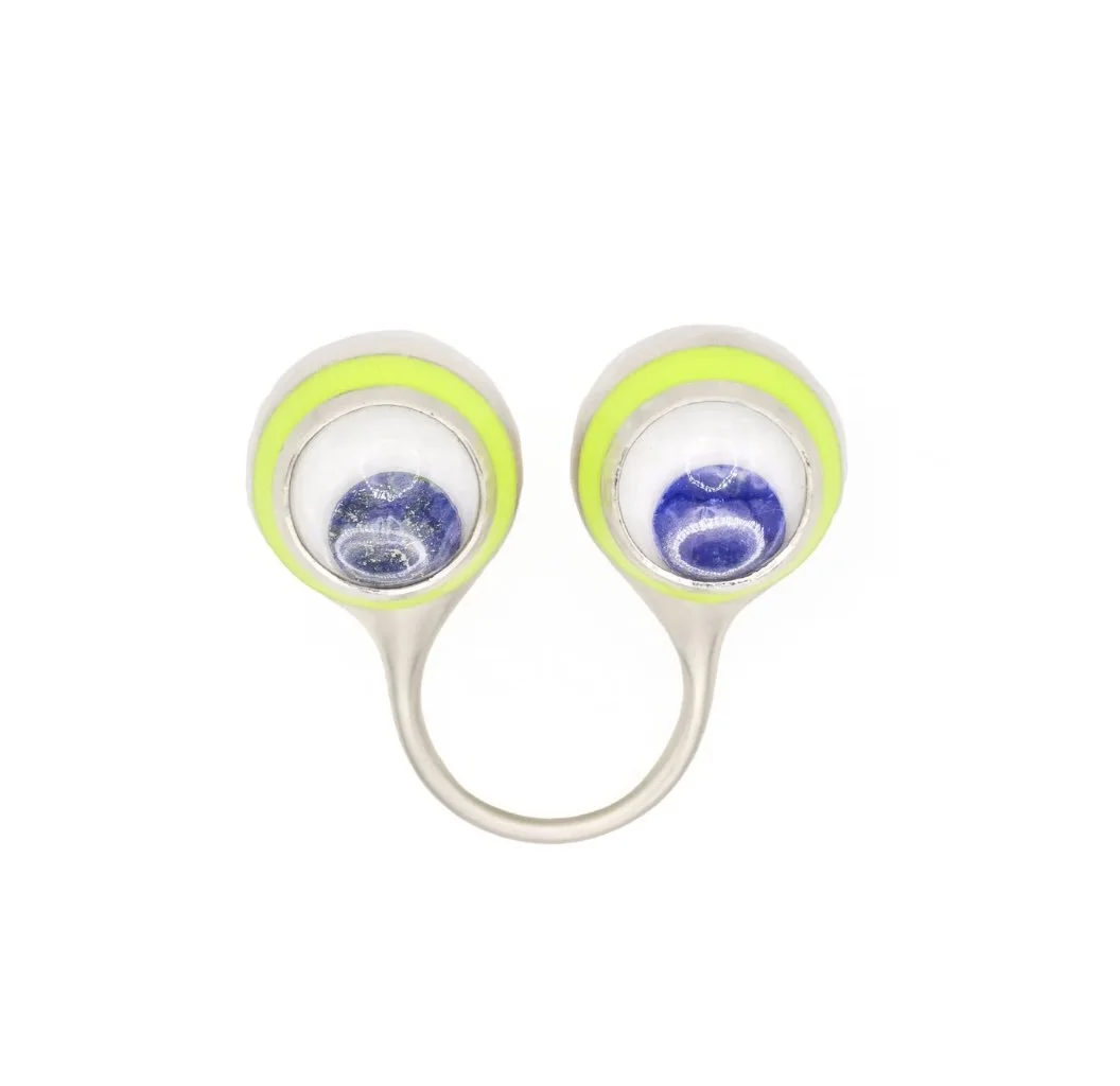 'Friend' Googly Eye Ring in Lapis Lazuli