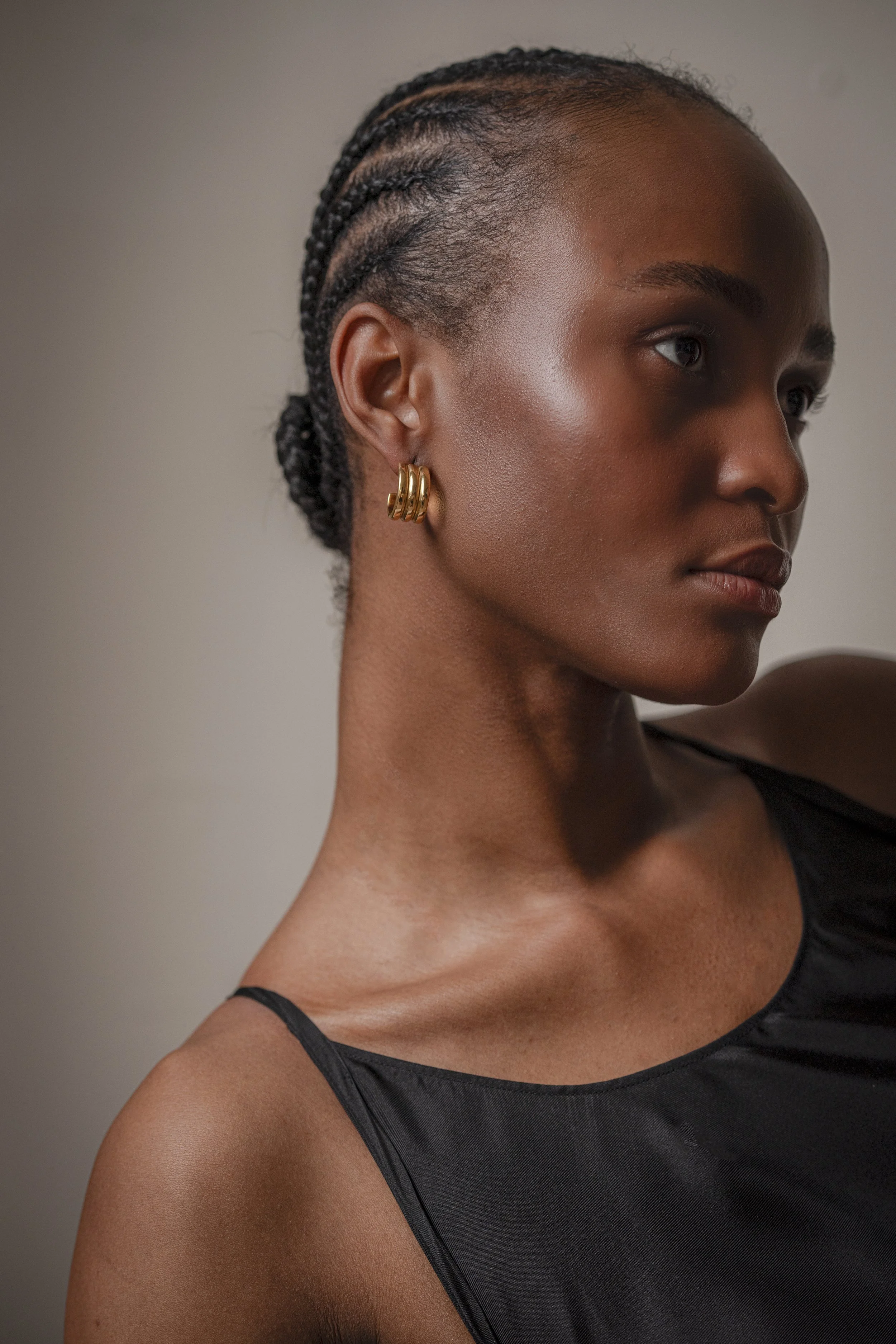 Nefer Sign Egyptian Egyptian Nefer Symbol Hoop Earrings in gold — The Wearer | Londons best ...