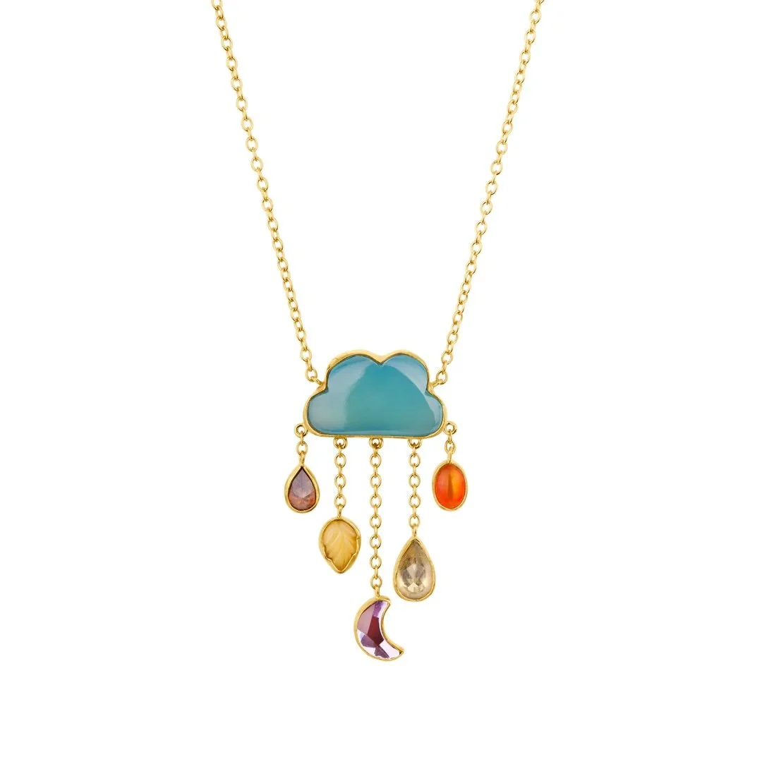 Cloud and Rain Chain Drop Necklace with blue chalcedony.jpeg