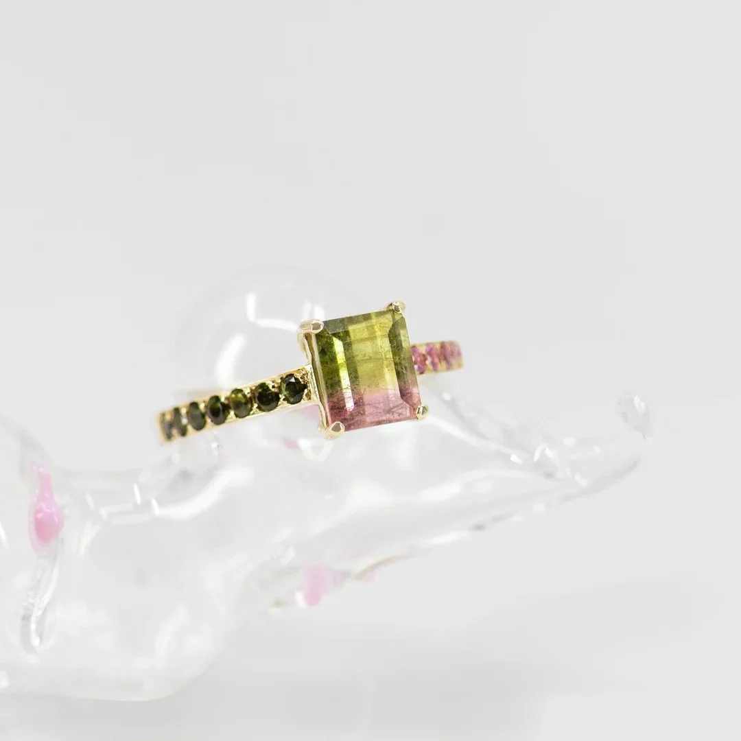 Watermelon Sugar Ring with Pavé Ombre Band.jpeg