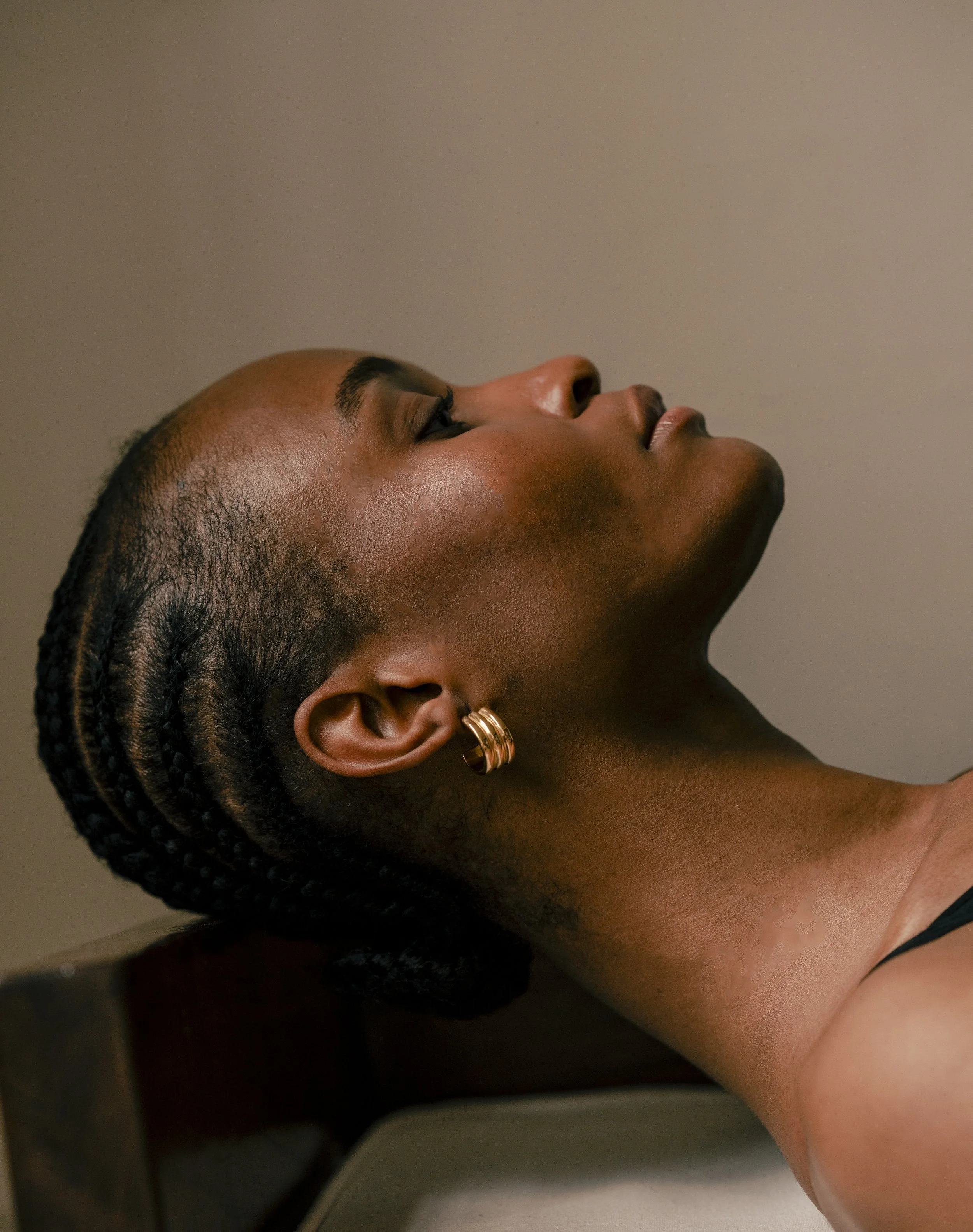 Nefer Sign Egyptian Egyptian Nefer Symbol Hoop Earrings in gold — The Wearer | Londons best ...