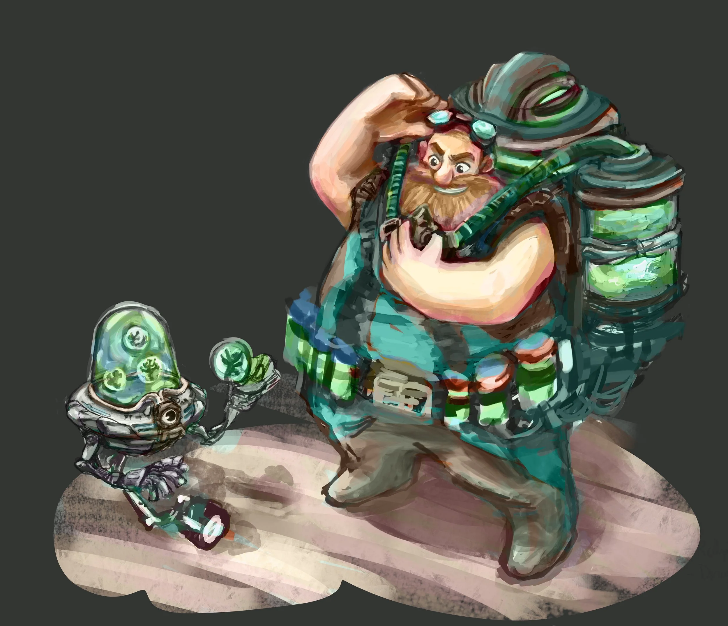 Fleury Camille 2coa Submarine Botanist and his robot 01.jpg